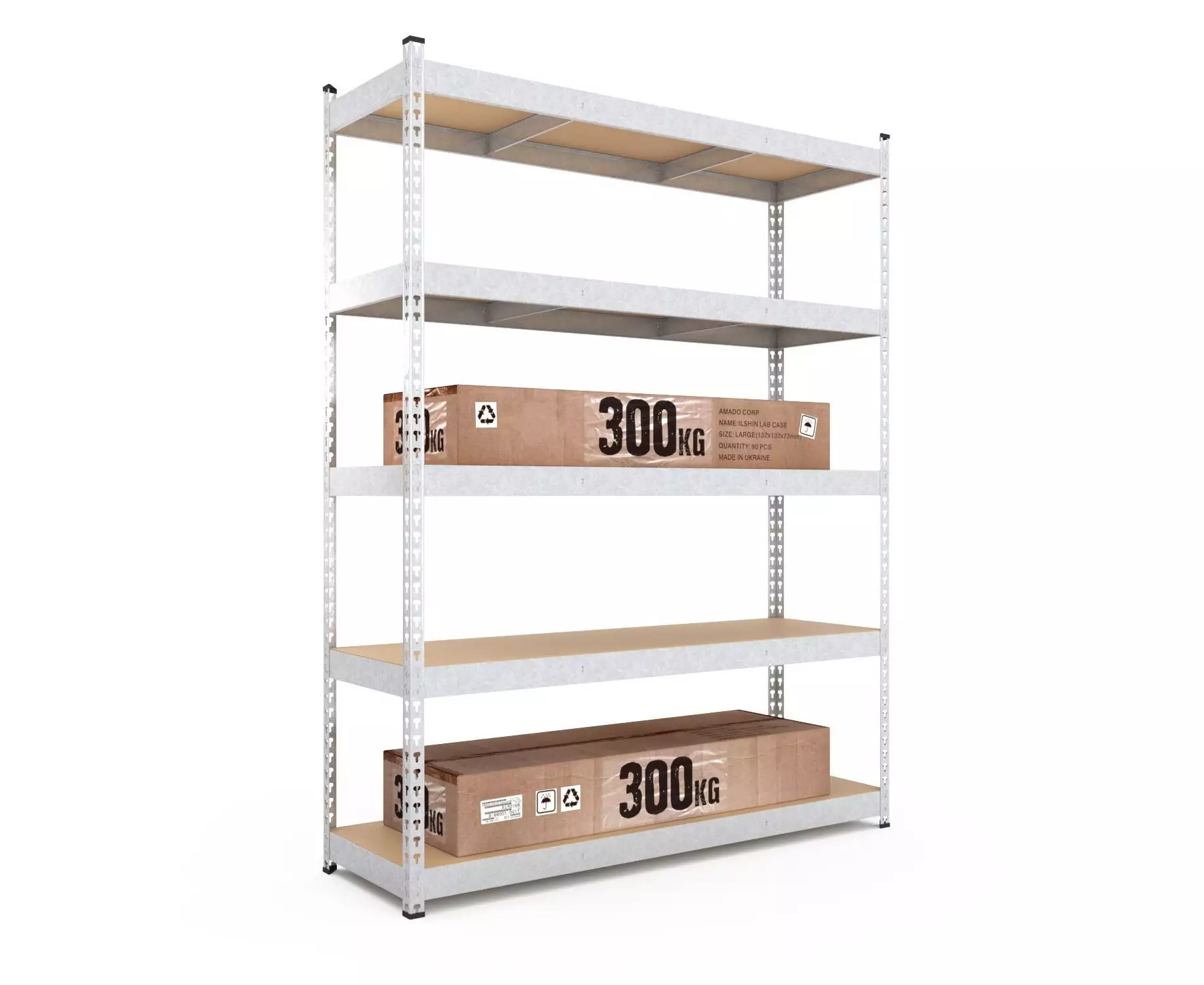 Raft metalic de depozitare Nex Titan 2160x1200x600 mm, 5 rafturi MDF, galvanizat Raft metalic de depozitare Nex Titan 2160x1200x600 mm, 5 rafturi MDF, galvanizat