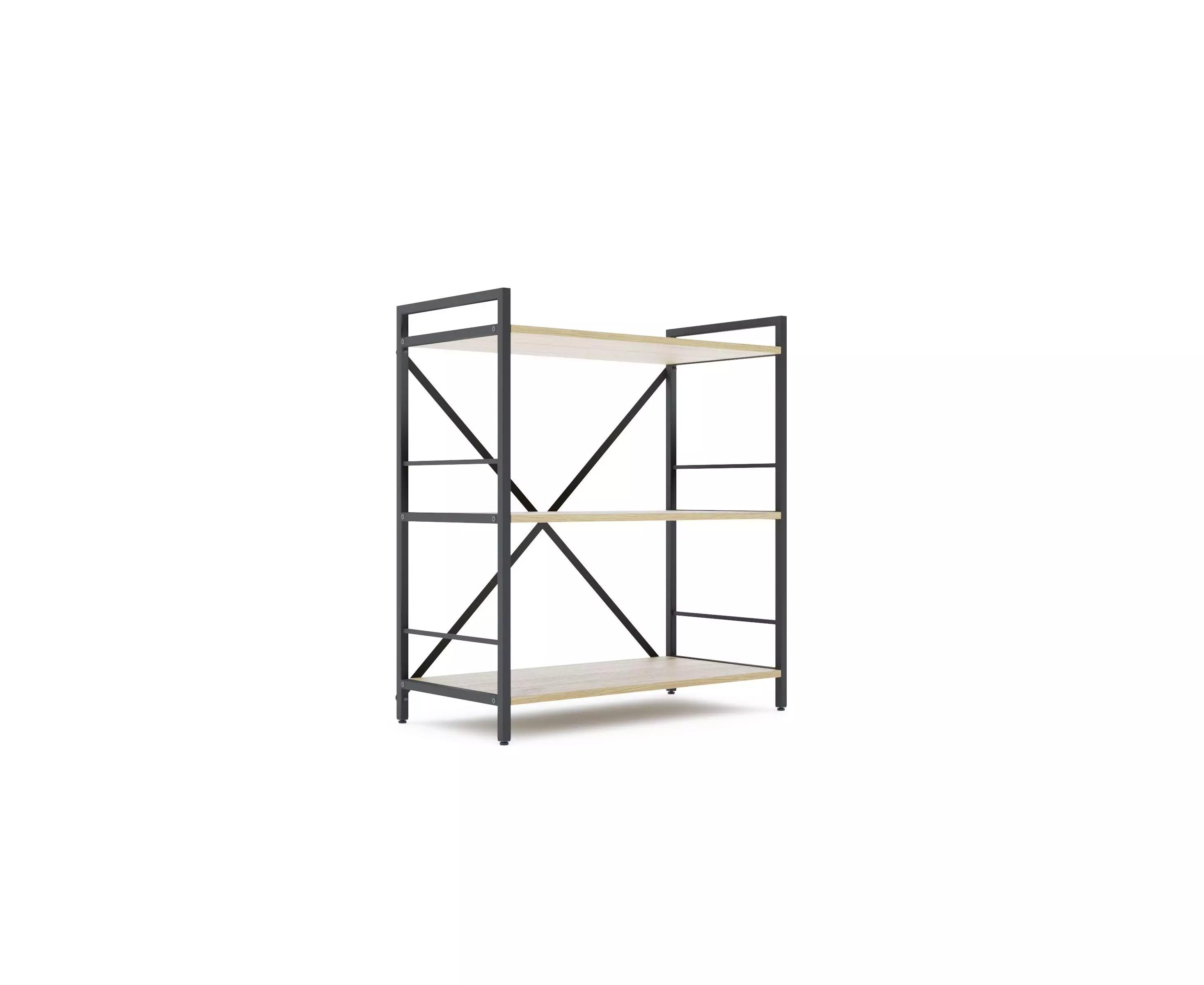 Стеллаж Nex Loft 900x800x400 мм, 3 полки, ЛДСП, Антрацит / Дуб Артизан Стеллаж Nex Loft 900x800x400 мм, 3 полки, ЛДСП, Антрацит / Дуб Артизан