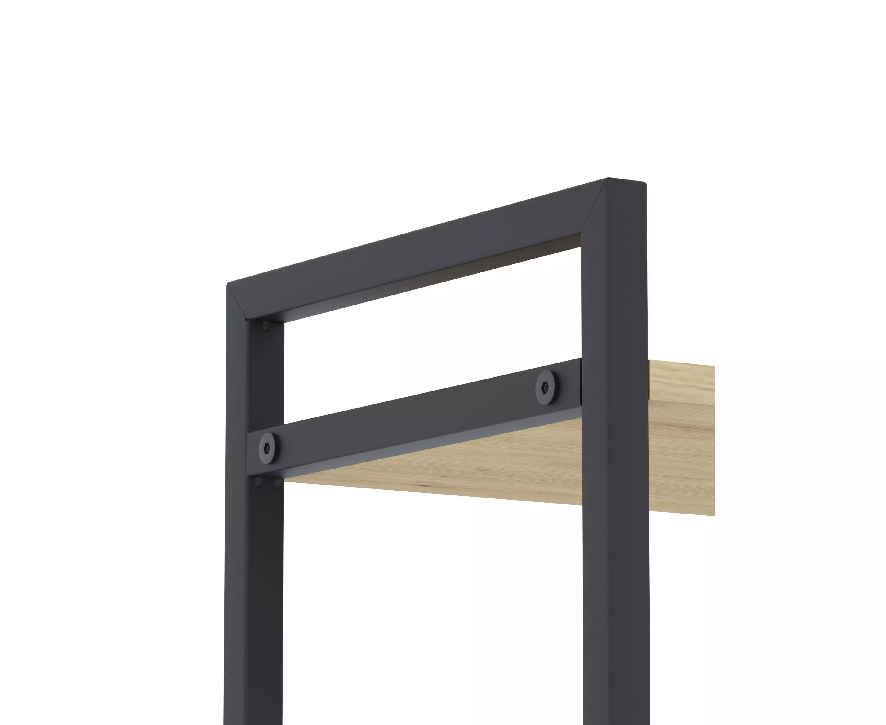Стеллаж Nex Loft 900x800x400 мм, 3 полки, ЛДСП, Антрацит / Дуб Артизан Стеллаж Nex Loft 900x800x400 мм, 3 полки, ЛДСП, Антрацит / Дуб Артизан