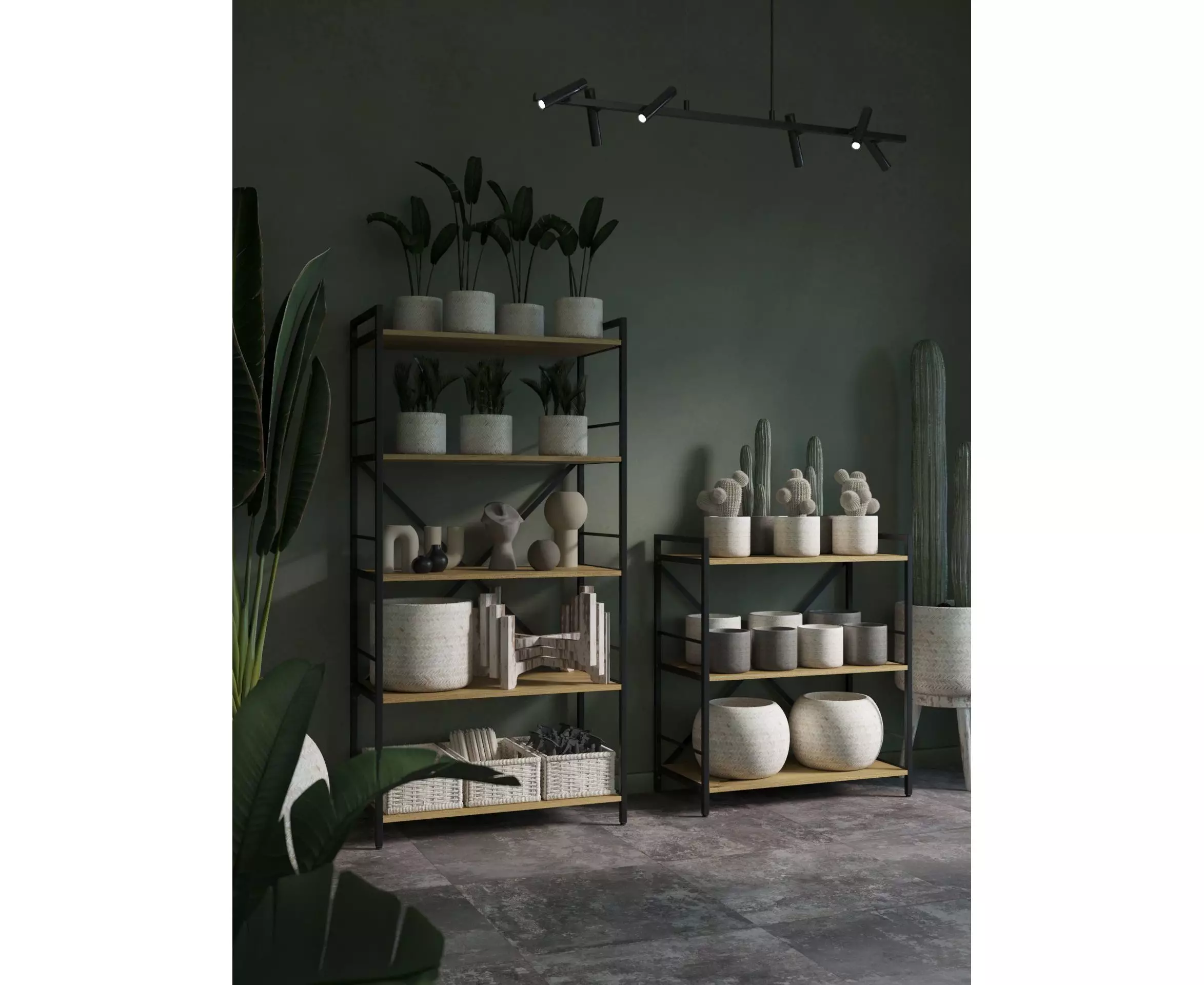 Стеллаж Nex Loft 900x800x400 мм, 3 полки, ЛДСП, Антрацит / Дуб Артизан Стеллаж Nex Loft 900x800x400 мм, 3 полки, ЛДСП, Антрацит / Дуб Артизан