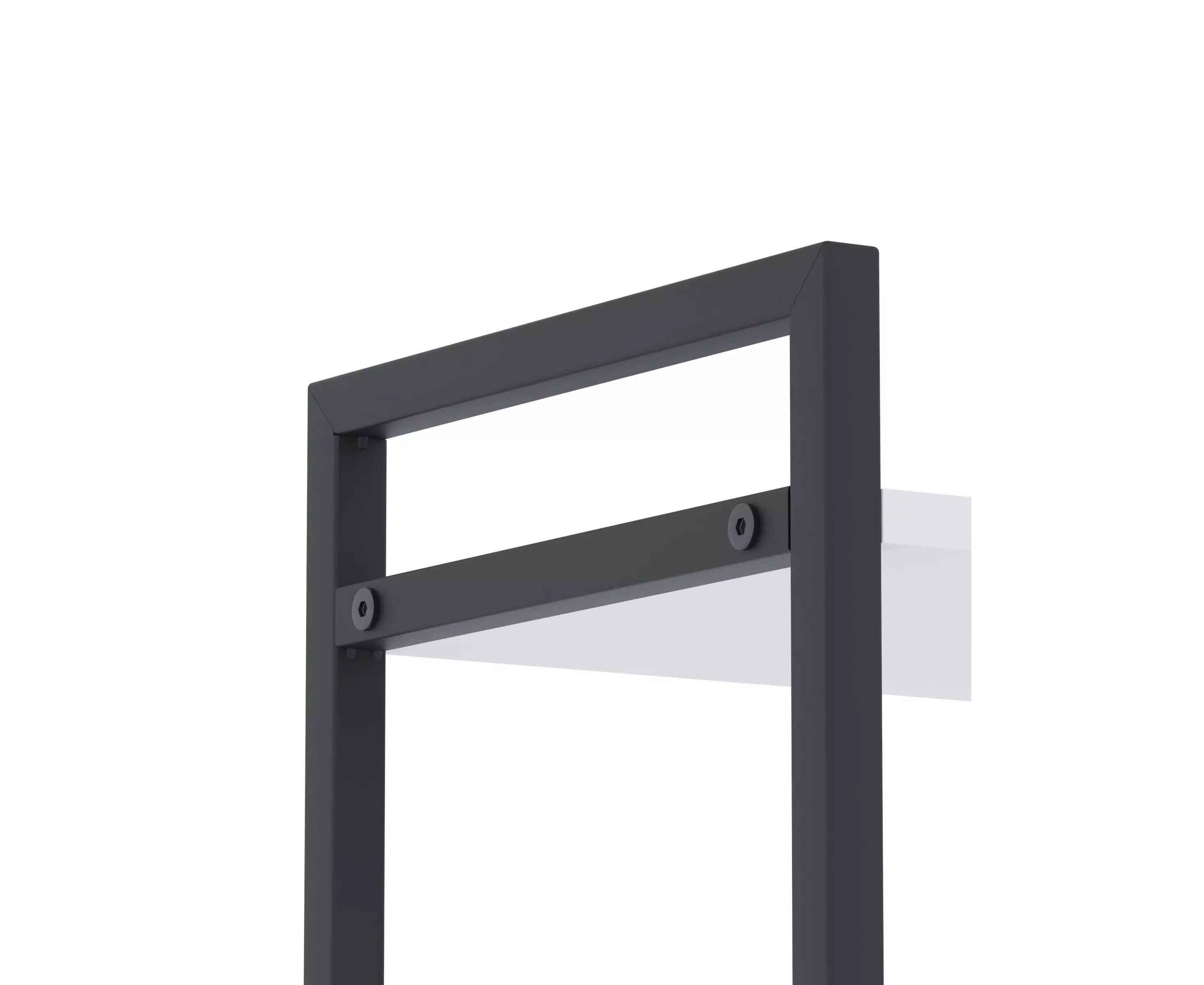 Raft metalic Nex Loft 900x800x400 mm, 3 rafturi, PAL, Anthracite/ White snow Raft metalic Nex Loft 900x800x400 mm, 3 rafturi, PAL, Anthracite/ White snow