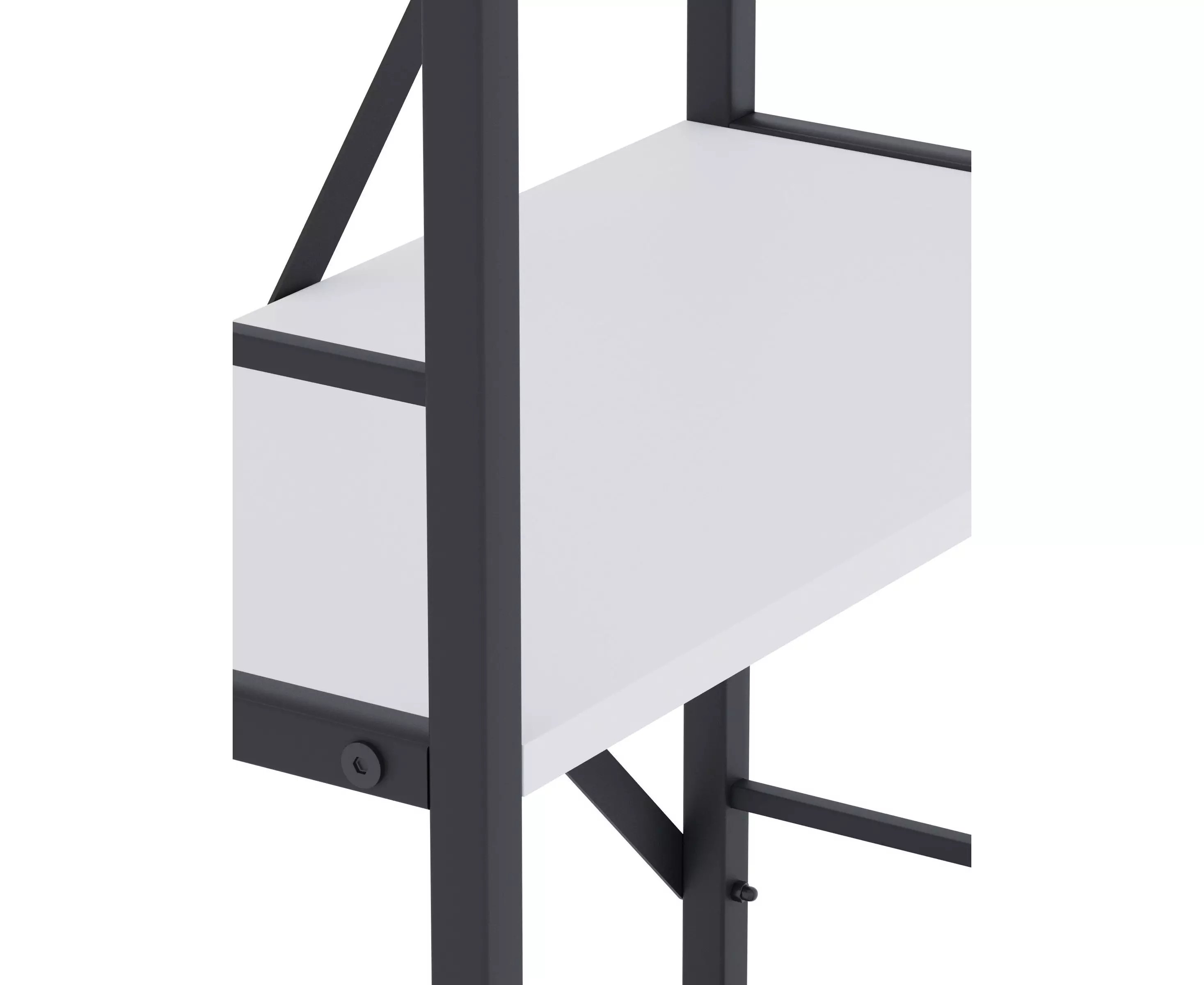 Raft metalic Nex Loft 900x800x400 mm, 3 rafturi, PAL, Anthracite/ White snow Raft metalic Nex Loft 900x800x400 mm, 3 rafturi, PAL, Anthracite/ White snow