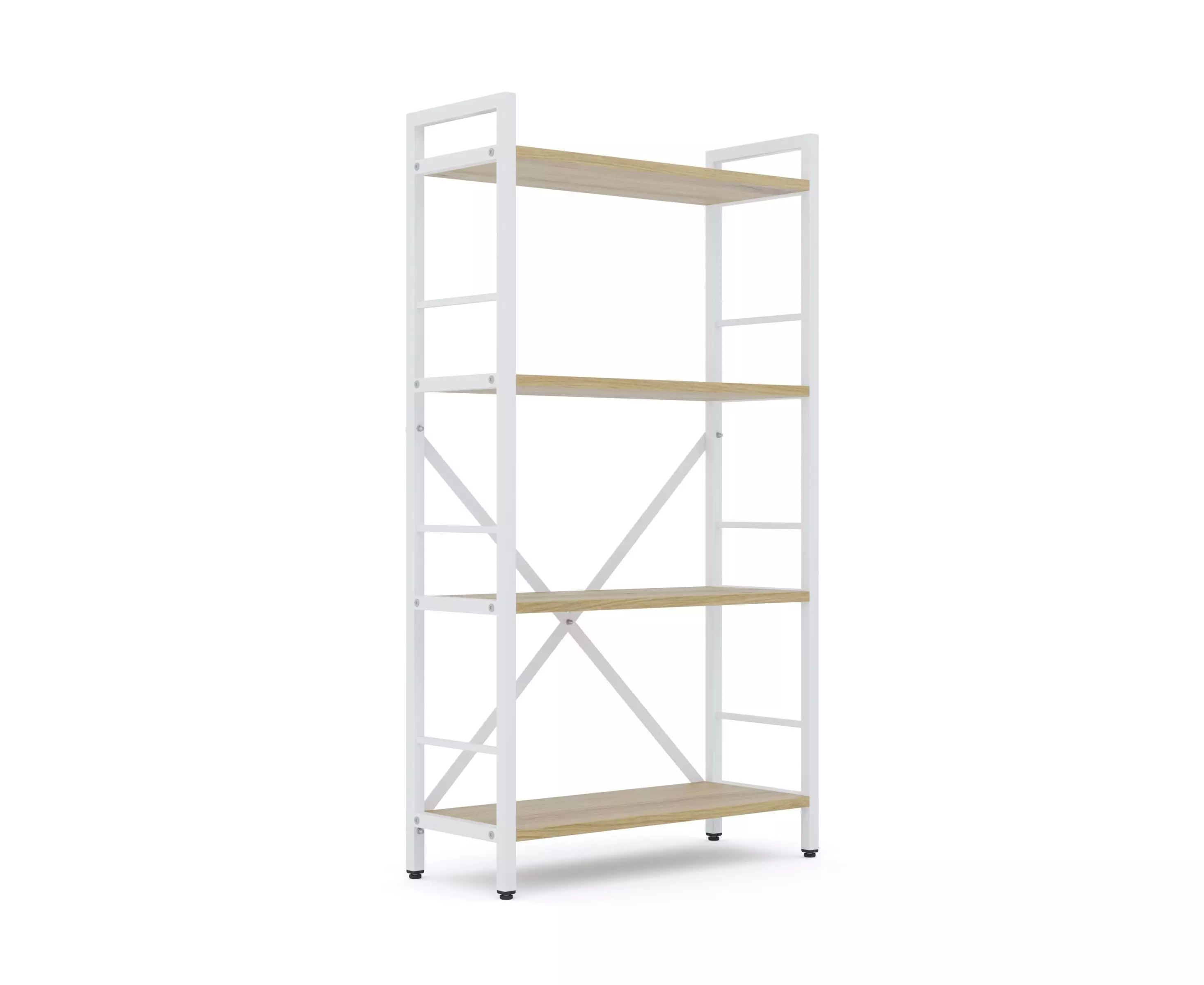 Raft metalic Nex Loft 1100x600x240 mm, 4 rafturi, PAL, White/ Oak Artisan Raft metalic Nex Loft 1100x600x240 mm, 4 rafturi, PAL, White/ Oak Artisan