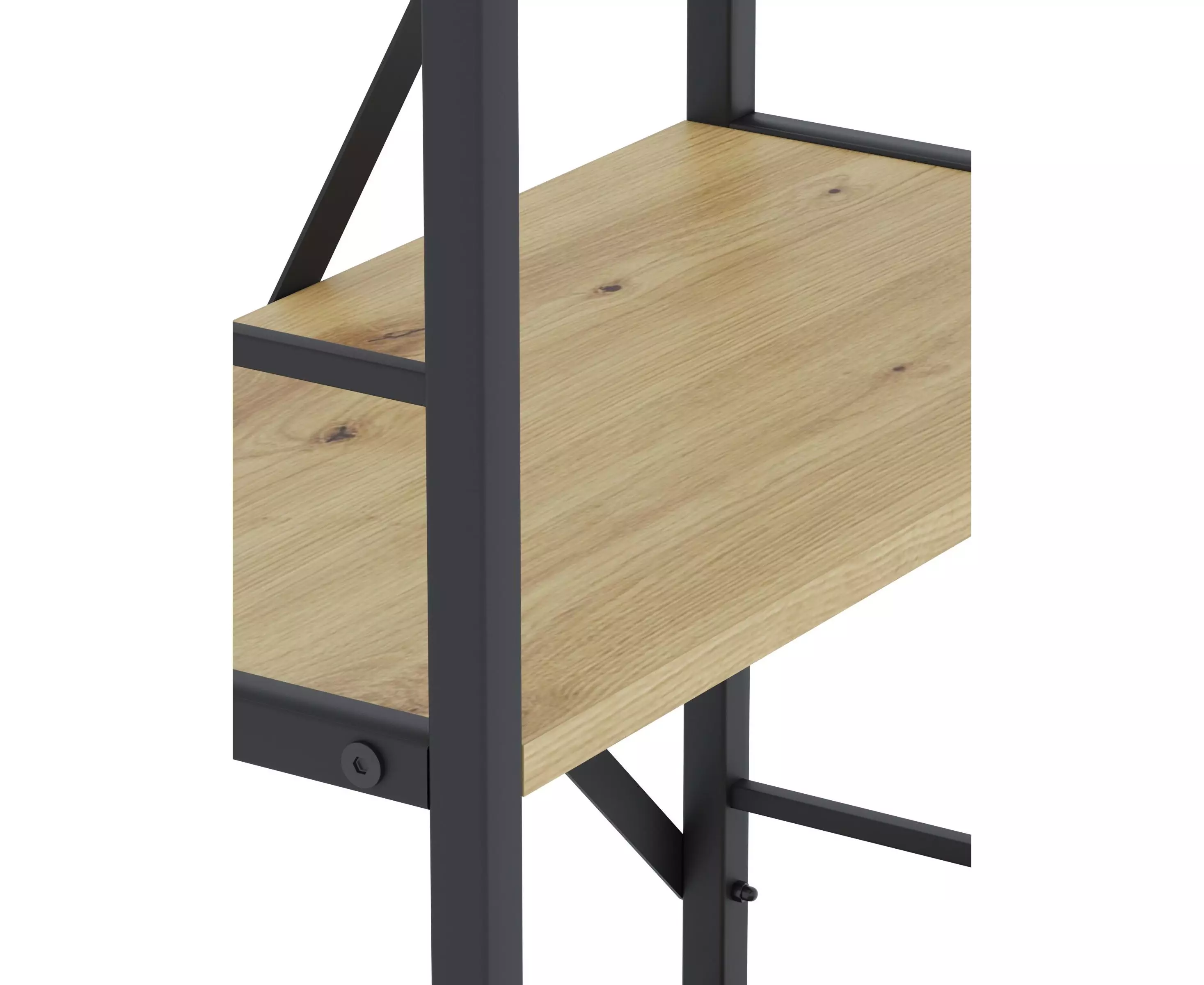 Raft metalic Nex Loft 1100x600x240 mm, 4 rafturi, PAL, Anthracite/ Oak Artisan Raft metalic Nex Loft 1100x600x240 mm, 4 rafturi, PAL, Anthracite/ Oak Artisan