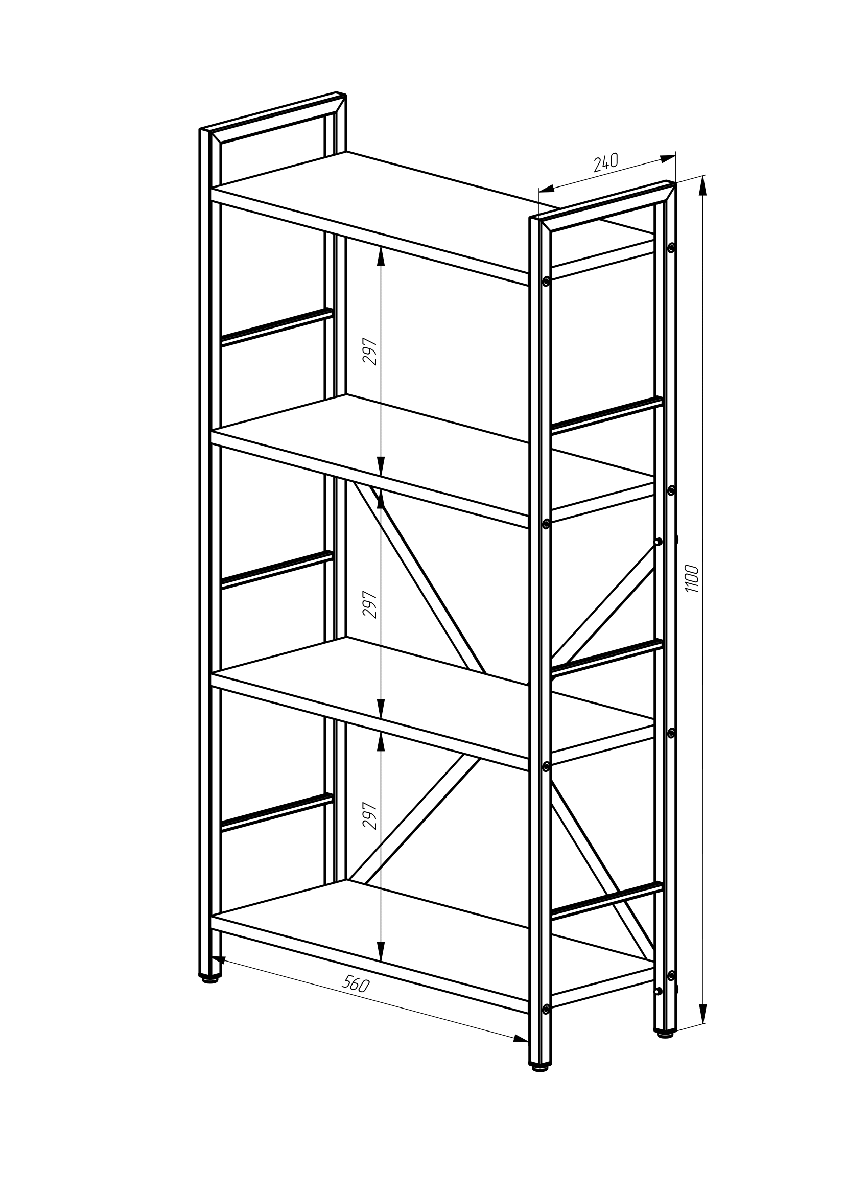 Raft metalic Nex Loft 1100x600x240 mm, 4 rafturi, PAL, Anthracite/ Anthracite Raft metalic Nex Loft 1100x600x240 mm, 4 rafturi, PAL, Anthracite/ Anthracite