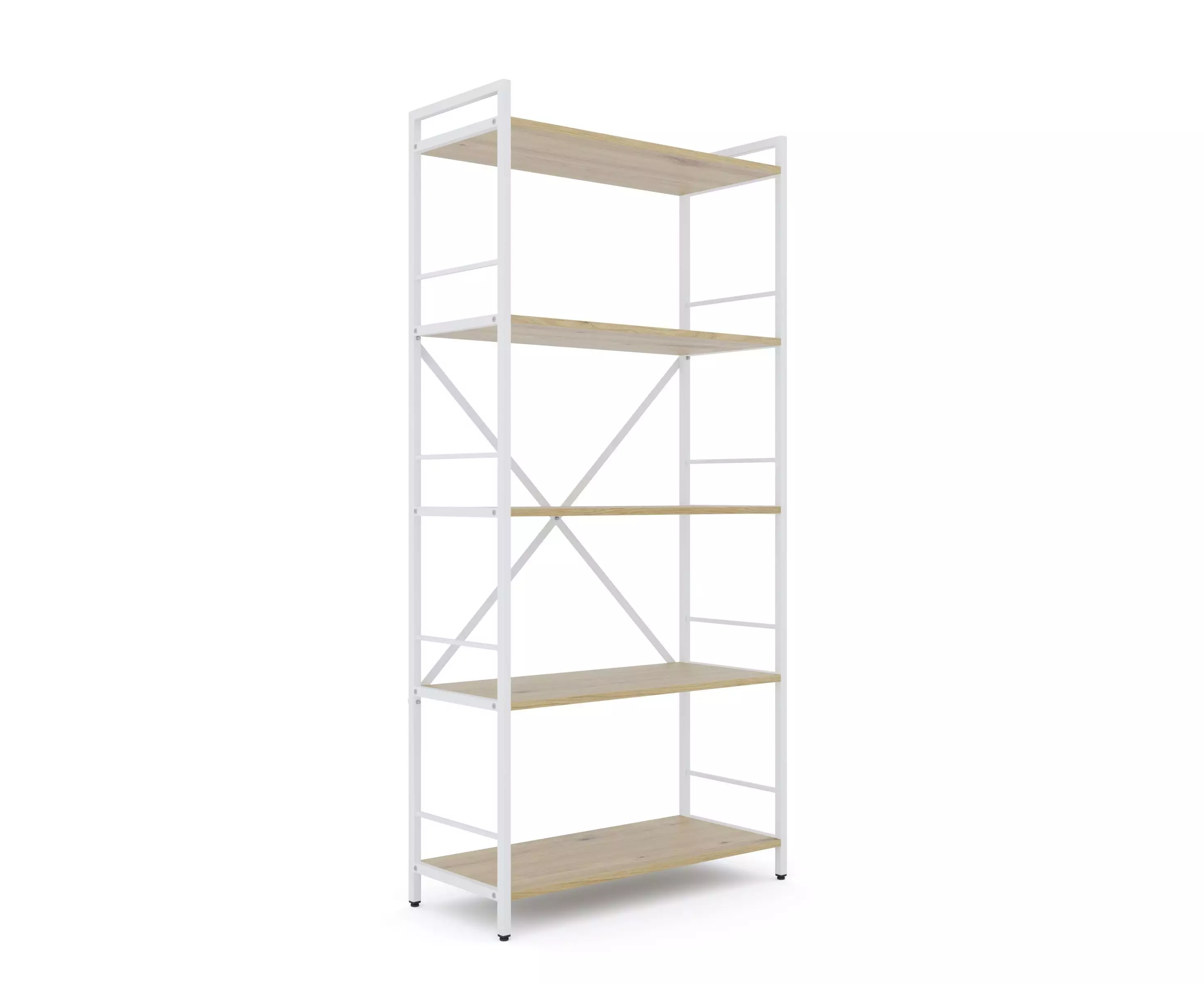 Raft metalic Nex Loft 1700x800x350 mm, 5 rafturi, PAL, White/ Oak Artisan Raft metalic Nex Loft 1700x800x350 mm, 5 rafturi, PAL, White/ Oak Artisan