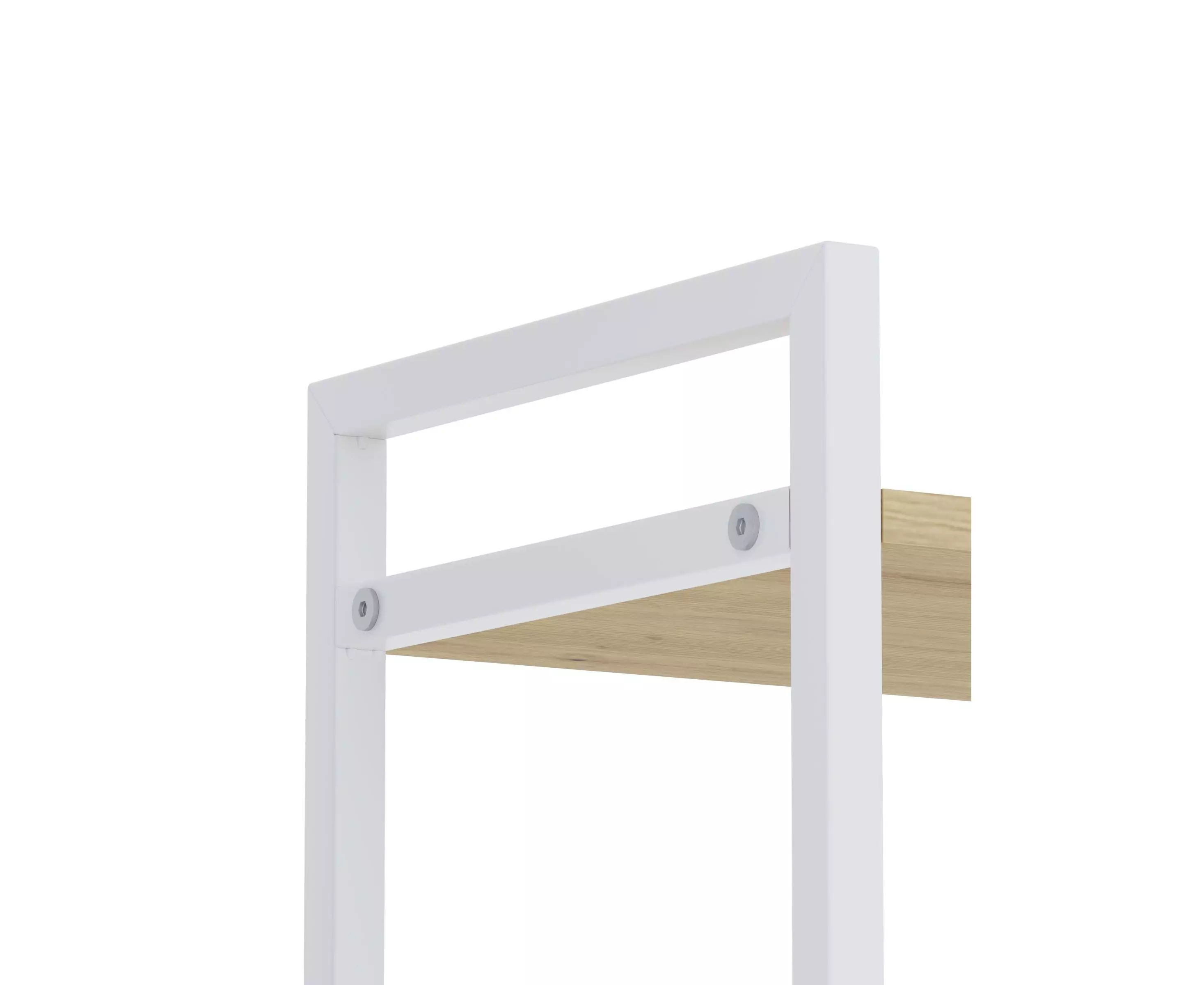Raft metalic Nex Loft 1700x800x350 mm, 5 rafturi, PAL, White/ Oak Artisan Raft metalic Nex Loft 1700x800x350 mm, 5 rafturi, PAL, White/ Oak Artisan