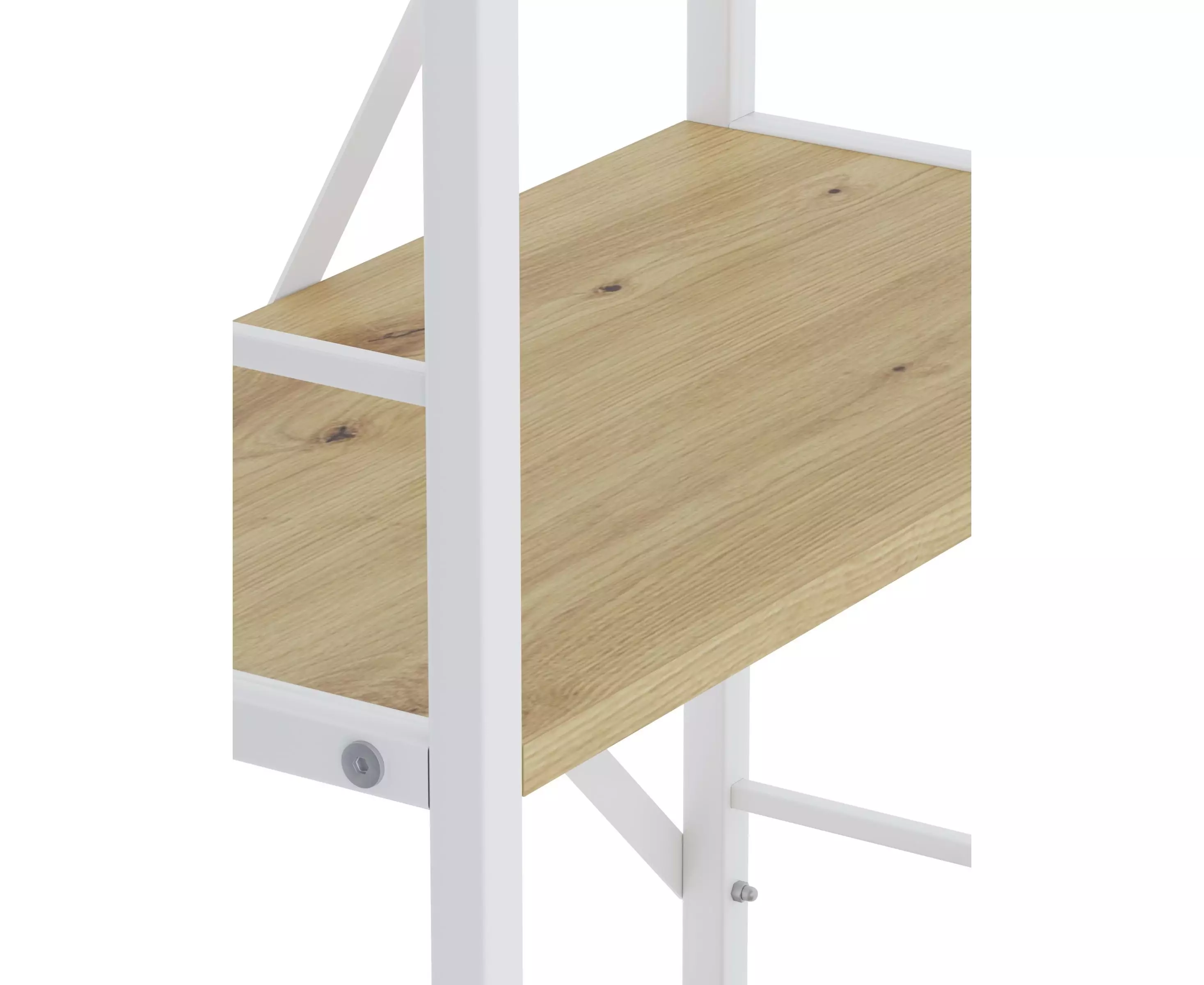 Raft metalic Nex Loft 1700x800x350 mm, 5 rafturi, PAL, White/ Oak Artisan Raft metalic Nex Loft 1700x800x350 mm, 5 rafturi, PAL, White/ Oak Artisan