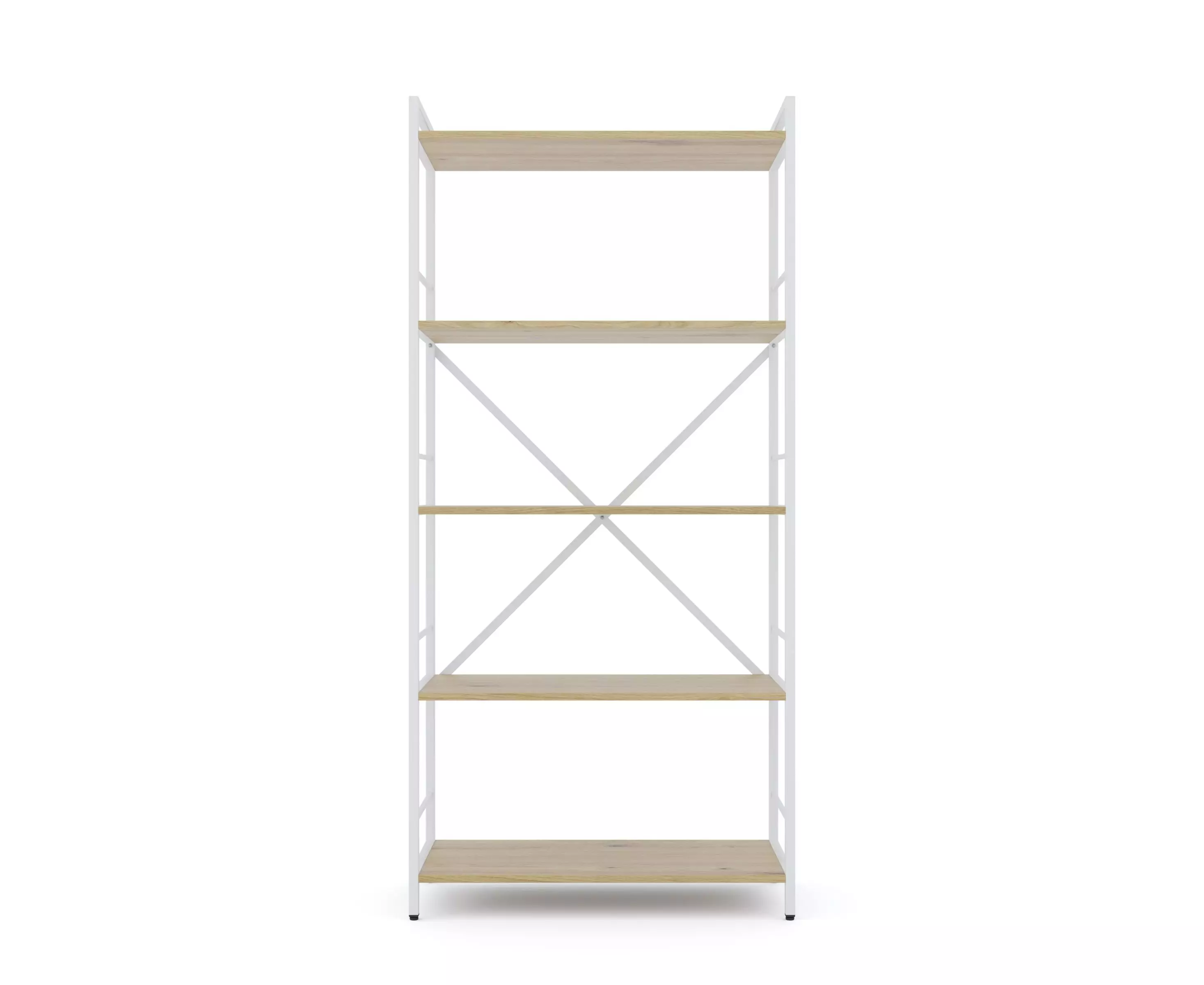 Стеллаж Nex Loft 1700x800x350 мм, 5 полок, ЛДСП, Белый / Дуб Артизан