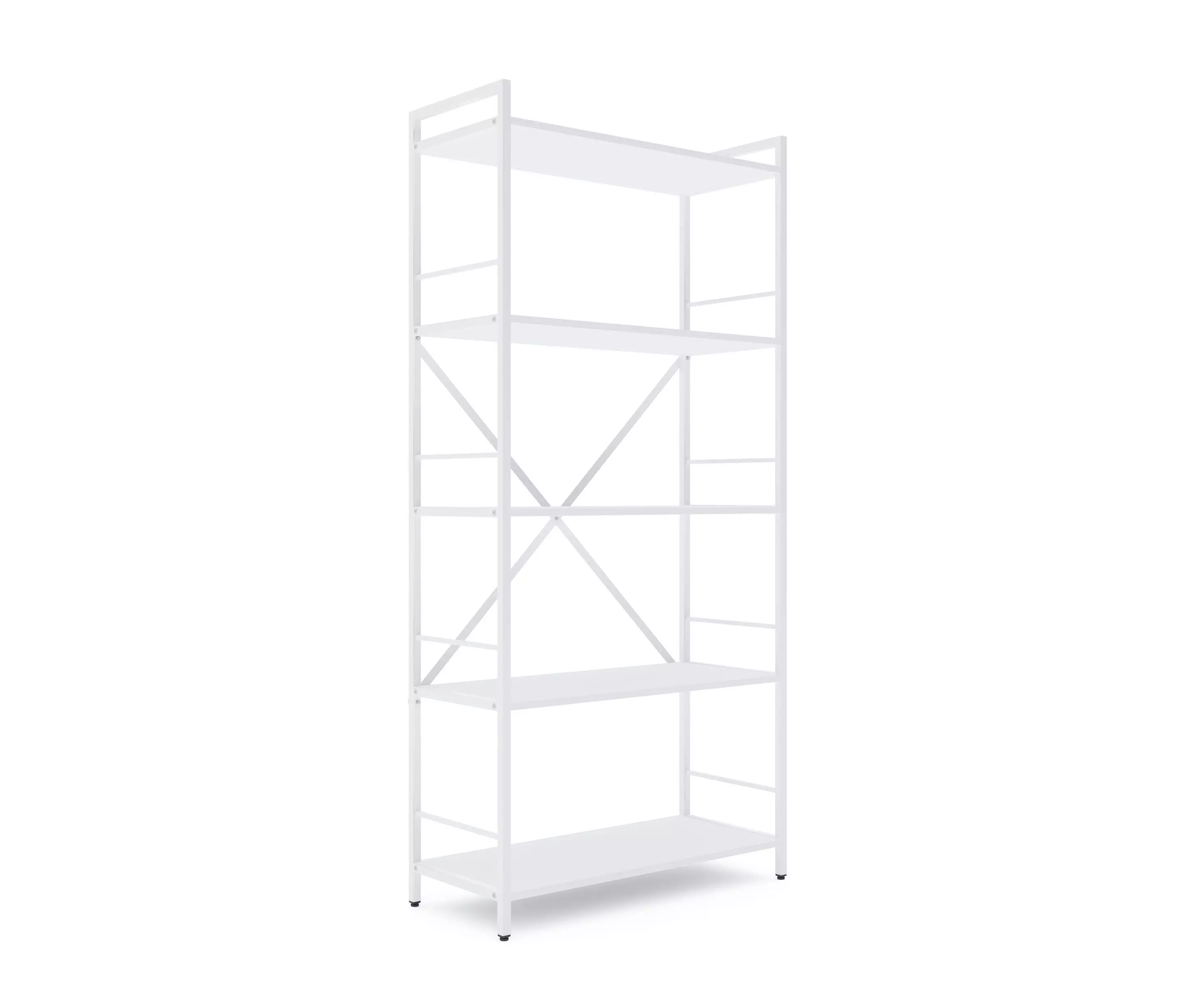 Металлическая полка Nex Loft 1700x800x350 мм, 5 полок, PAL, White/ White snow Металлическая полка Nex Loft 1700x800x350 мм, 5 полок, PAL, White/ White snow
