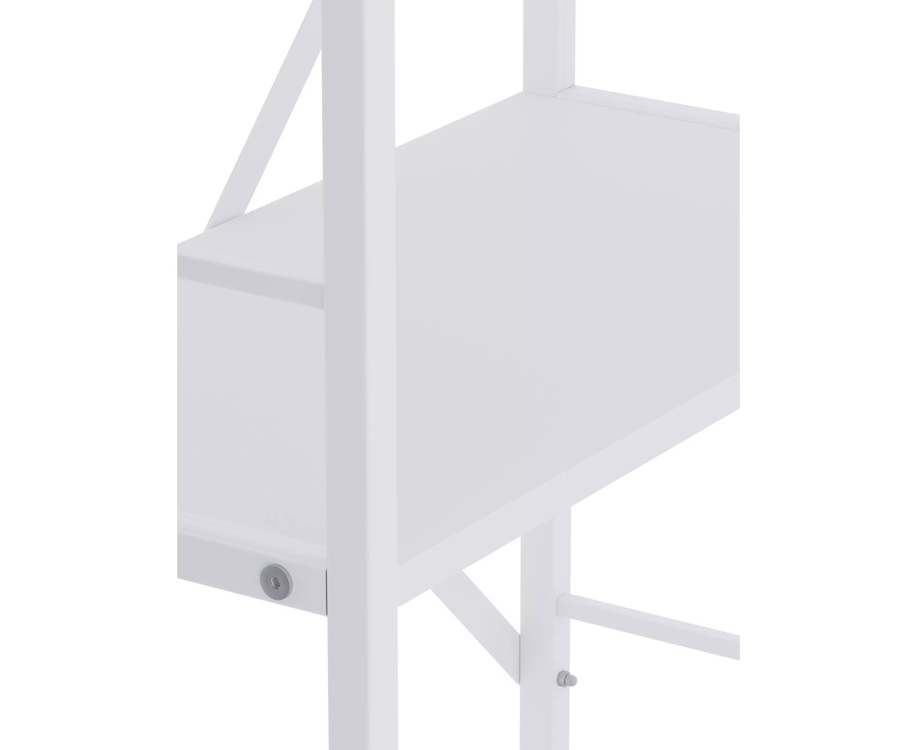 Металлическая полка Nex Loft 1700x800x350 мм, 5 полок, PAL, White/ White snow Металлическая полка Nex Loft 1700x800x350 мм, 5 полок, PAL, White/ White snow