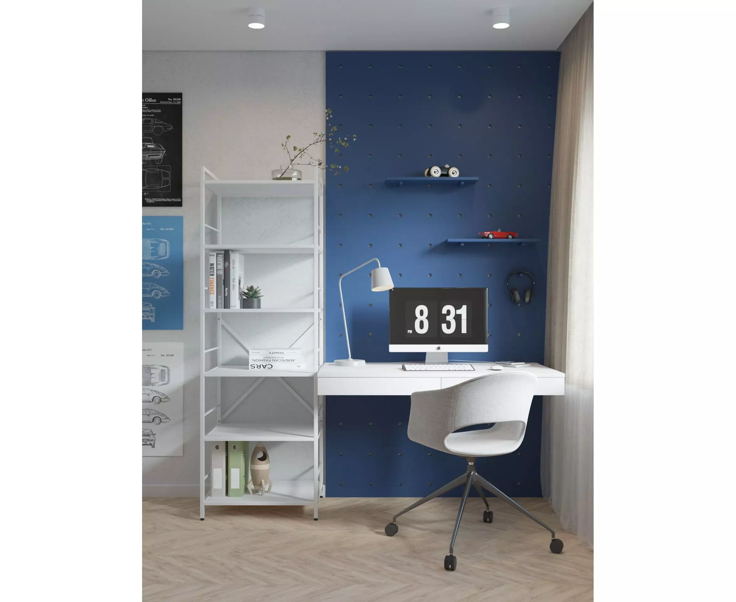 Металлическая полка Nex Loft 1700x800x350 мм, 5 полок, PAL, White/ White snow Металлическая полка Nex Loft 1700x800x350 мм, 5 полок, PAL, White/ White snow