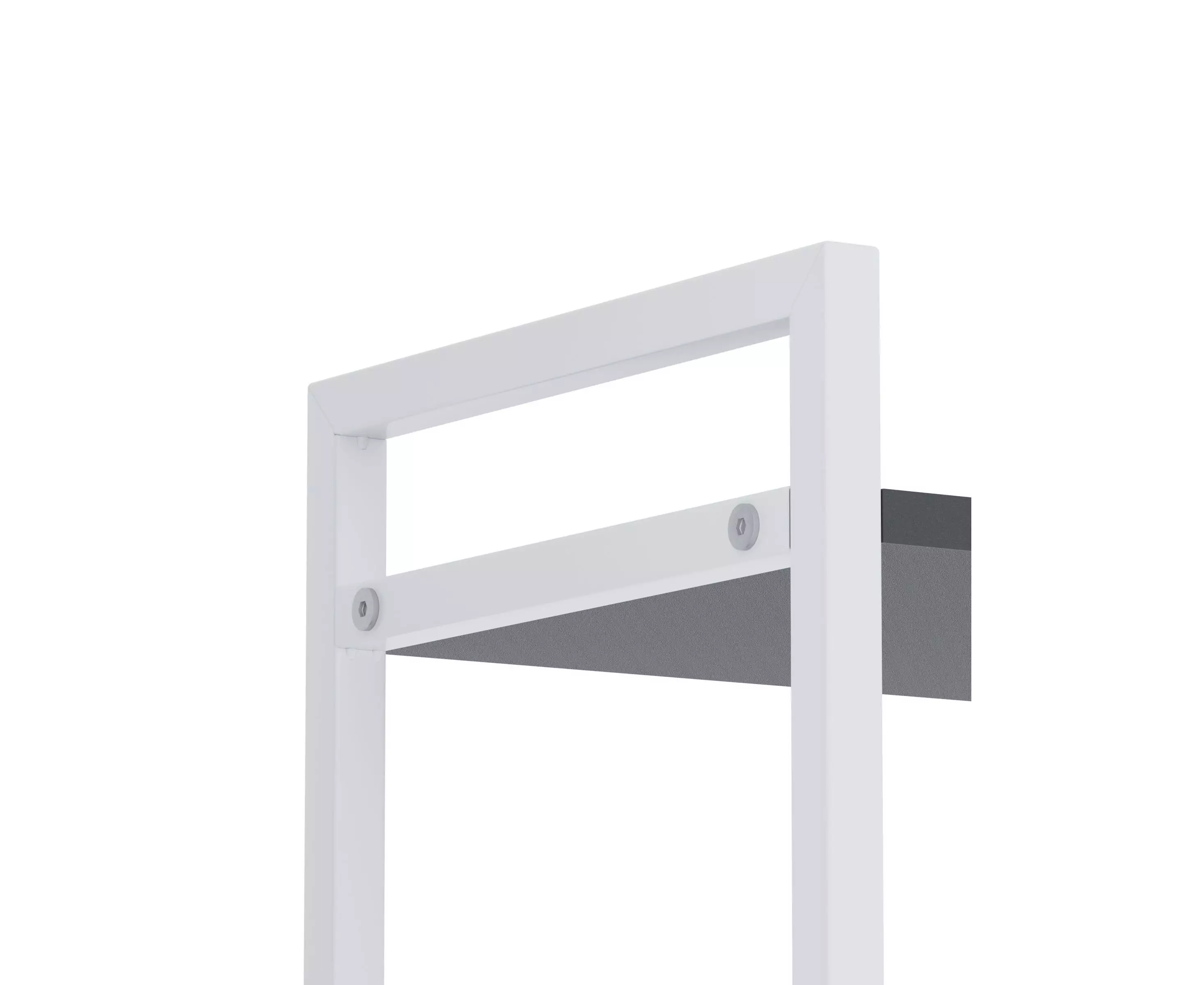 Стеллаж Nex Loft 1700x800x350 мм, 5 полок, ЛДСП, Белый / Антрацит Стеллаж Nex Loft 1700x800x350 мм, 5 полок, ЛДСП, Белый / Антрацит