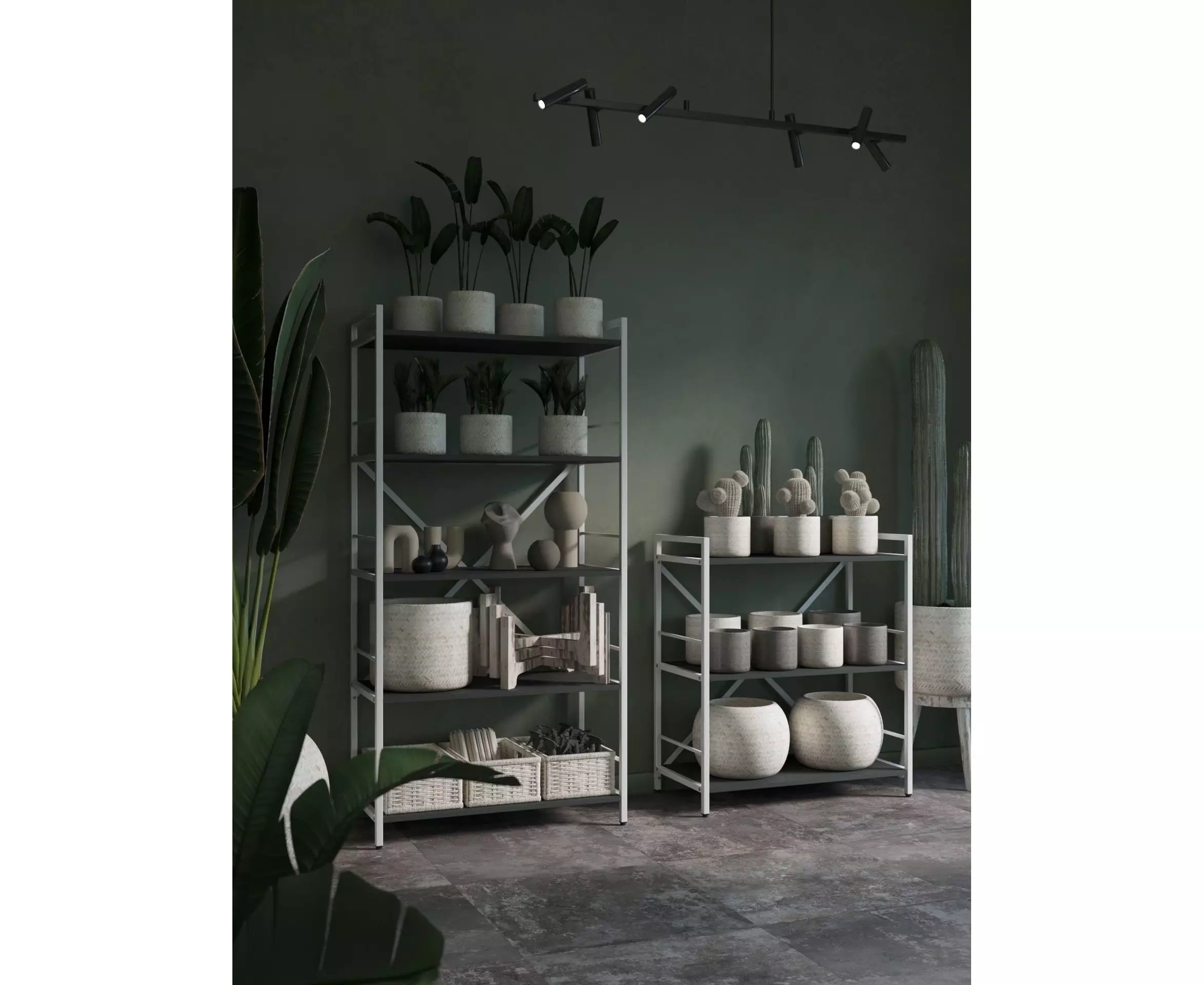 Стеллаж Nex Loft 1800x600x240 мм, 6 полок, ЛДСП, Белый / Антрацит Стеллаж Nex Loft 1800x600x240 мм, 6 полок, ЛДСП, Белый / Антрацит