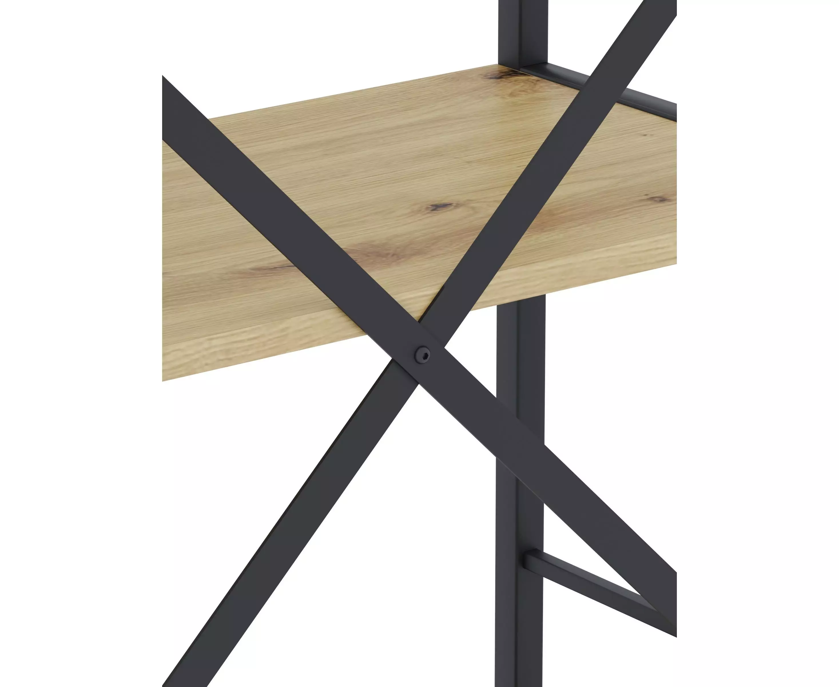 Raft metalic Nex Loft 1800x600x240 mm, 6 rafturi, PAL, Anthracite/ Oak Artisan Raft metalic Nex Loft 1800x600x240 mm, 6 rafturi, PAL, Anthracite/ Oak Artisan