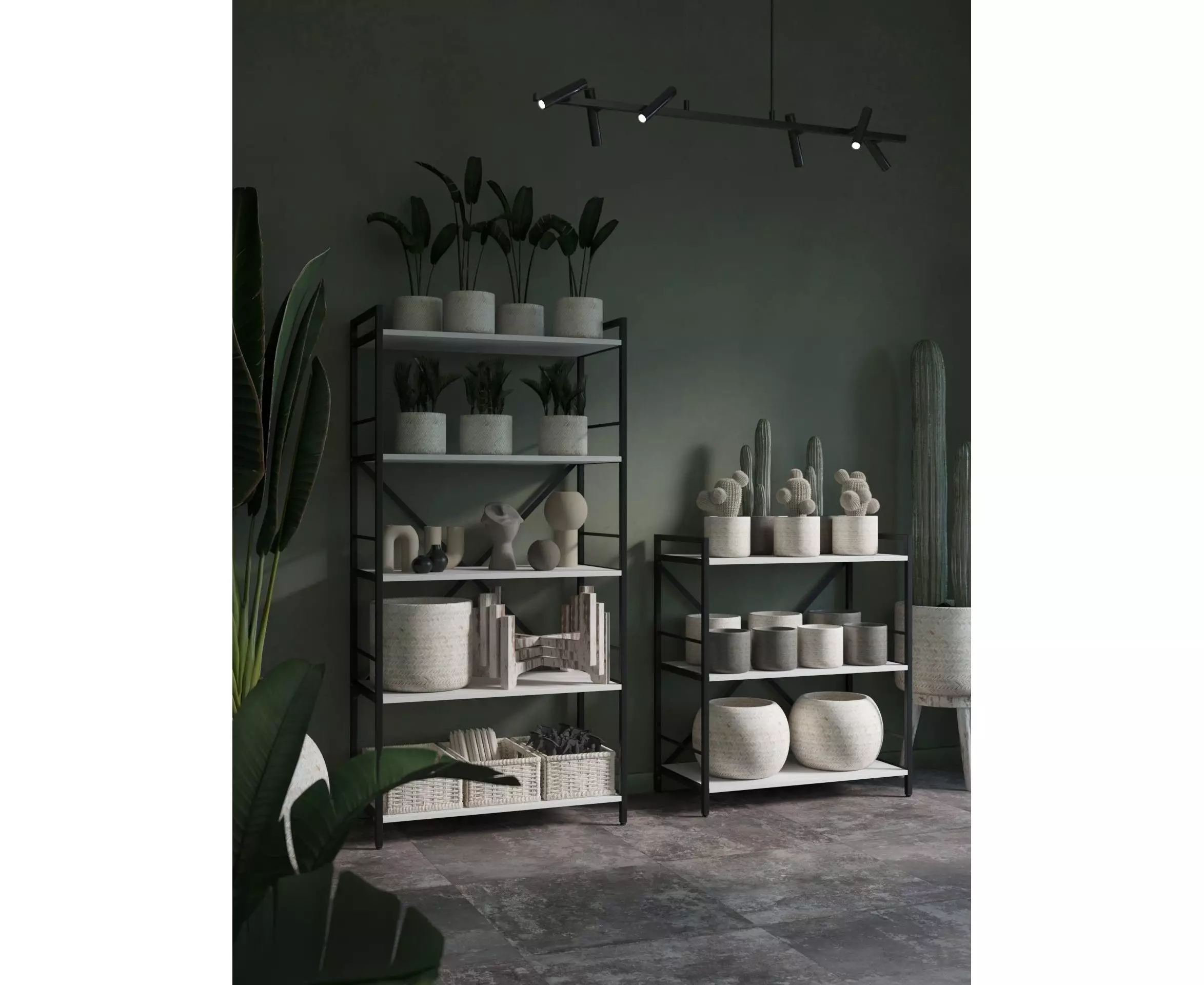 Стеллаж Nex Loft 1800x600x240 мм, 6 полок, ЛДСП, Антрацит / Белоснежный Стеллаж Nex Loft 1800x600x240 мм, 6 полок, ЛДСП, Антрацит / Белоснежный