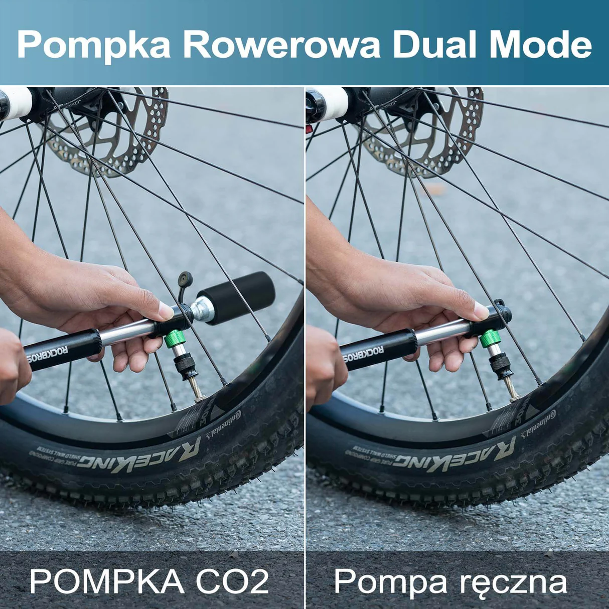 Насос для велосипеда из алюминия ROCKBROS, 110 PSI - 42320001001 Насос для велосипеда из алюминия ROCKBROS, 110 PSI - 42320001001