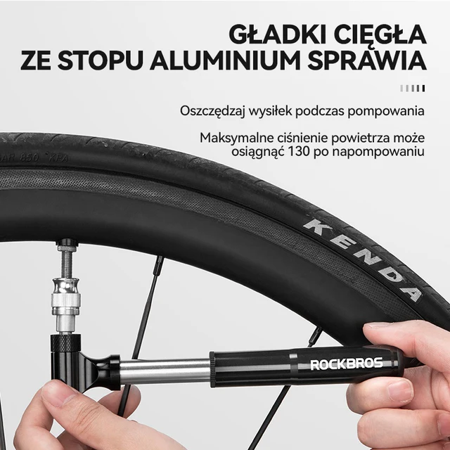 Pompa pentru bicicleta mini clasica ROCKBROS,130 PSI - JG-PB-11 Pompa pentru bicicleta mini clasica ROCKBROS,130 PSI - JG-PB-11
