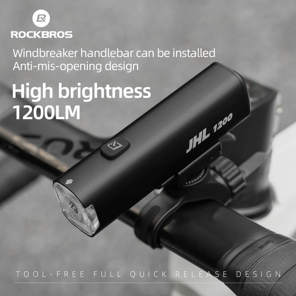Lanterna frontala pentru bicicleta ROCKBROS 1200LM - 2410007001 Lanterna frontala pentru bicicleta ROCKBROS 1200LM - 2410007001