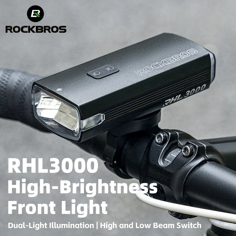 Lanterna frontala pentru bicicleta ROCKBROS 3000LM, cu bateria externa - 24710008001 Lanterna frontala pentru bicicleta ROCKBROS 3000LM, cu bateria externa - 24710008001
