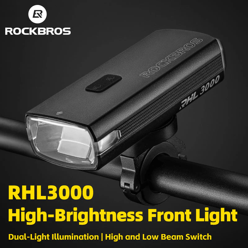 Lanterna frontala pentru bicicleta ROCKBROS 3000LM, cu bateria externa - 24710008001 Lanterna frontala pentru bicicleta ROCKBROS 3000LM, cu bateria externa - 24710008001