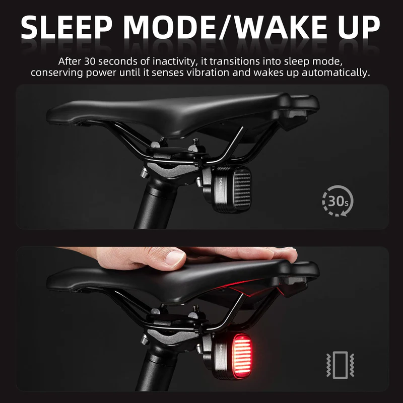 Lanterna spate pentru bicicleta ROCKBROS R7, cu 5 moduri - 24320004001 Lanterna spate pentru bicicleta ROCKBROS R7, cu 5 moduri - 24320004001