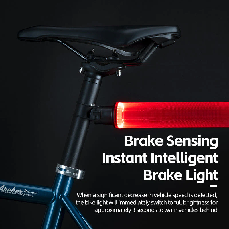 Lanterna spate pentru bicicleta ROCKBROS, cu senzor inteligent - 24520007001 Lanterna spate pentru bicicleta ROCKBROS, cu senzor inteligent - 24520007001