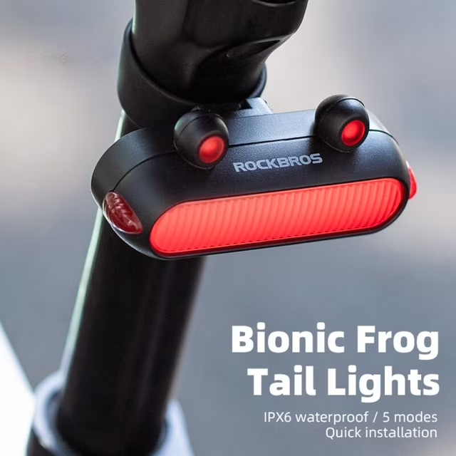 Lanterna spate pentru bicicleta ROCKBROS Frog RFL01, lumina albastra - 24520006001 Lanterna spate pentru bicicleta ROCKBROS Frog RFL01, lumina albastra - 24520006001