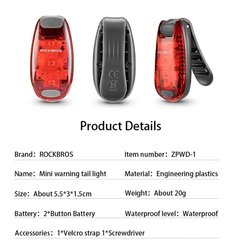 Lanterna spate pentru bicicleta ROCKBROS Mini Red - ZPWD-1 Lanterna spate pentru bicicleta ROCKBROS Mini Red - ZPWD-1