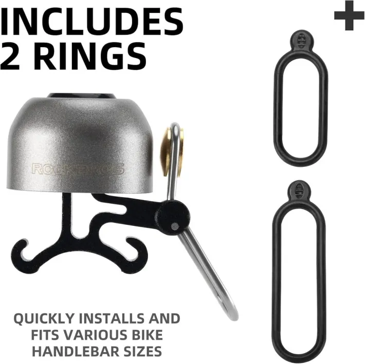 Sonerie pentru bicicleta ROCKBROS 2024-1A, argintiu - 340001002 Sonerie pentru bicicleta ROCKBROS 2024-1A, argintiu - 340001002