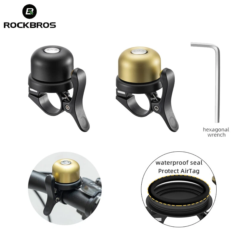 Звонок для велосипеда ROCKBROS, Apple AirTag, Анти-установка, Модель Классик, медь - 34210003002 Звонок для велосипеда ROCKBROS, Apple AirTag, Анти-установка, Модель Классик, медь - 34210003002
