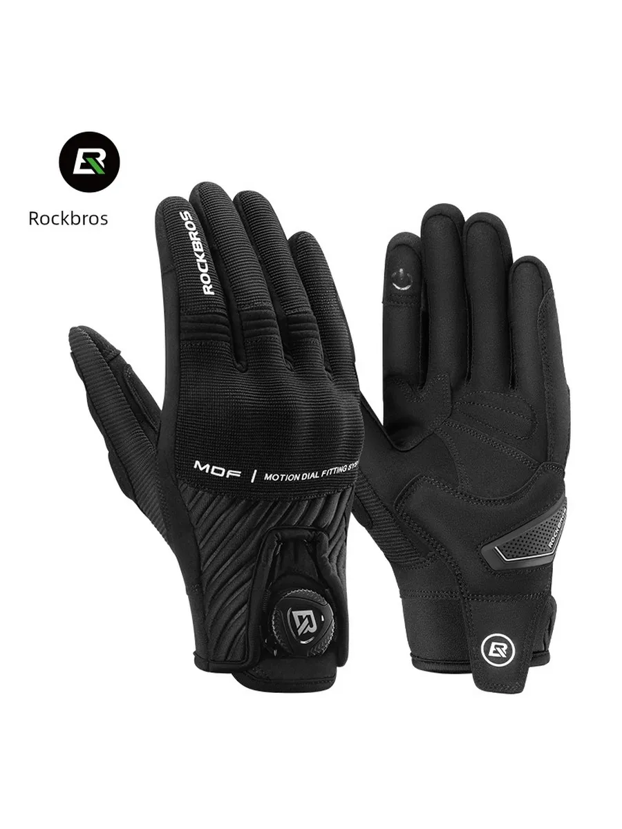 Manusi pentru motociclisti ROCKBROS, cu protectie extinsa, marime M, Negru - 16410053