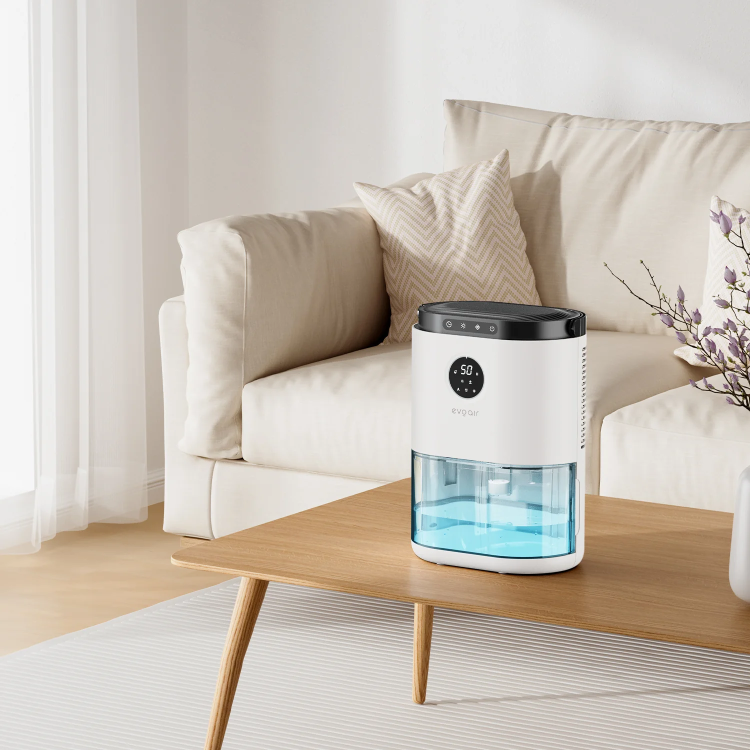 Dezumidificator aer Evoair HUMIX560, 560ml/24h, Silențios, Senzor de umiditate, 3 Moduri funcționare Dezumidificator aer Evoair HUMIX560, 560ml/24h, Silențios, Senzor de umiditate, 3 Moduri funcționare