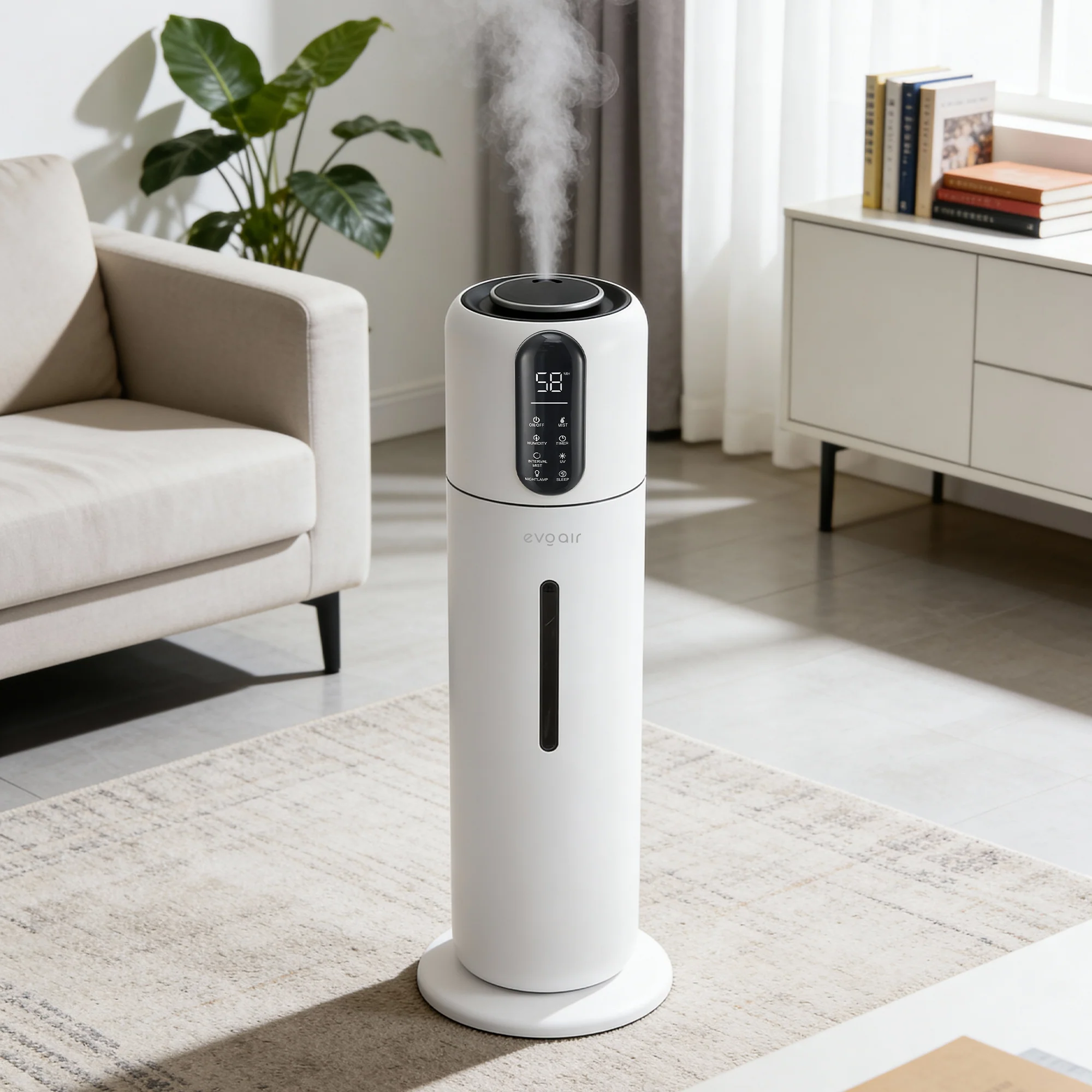 Umidificator Evoair STEAMI X8500 Smart, Wifi, Rezervor 8.5L, Capacitate de umidificare 300ml/h Umidificator Evoair STEAMI X8500 Smart, Wifi, Rezervor 8.5L, Capacitate de umidificare 300ml/h