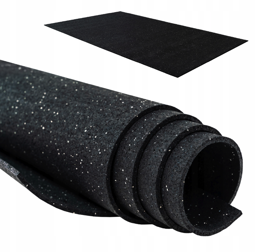 Covoras fitness mat soundproofing THUNDER (189x89x0,6 cm) Black