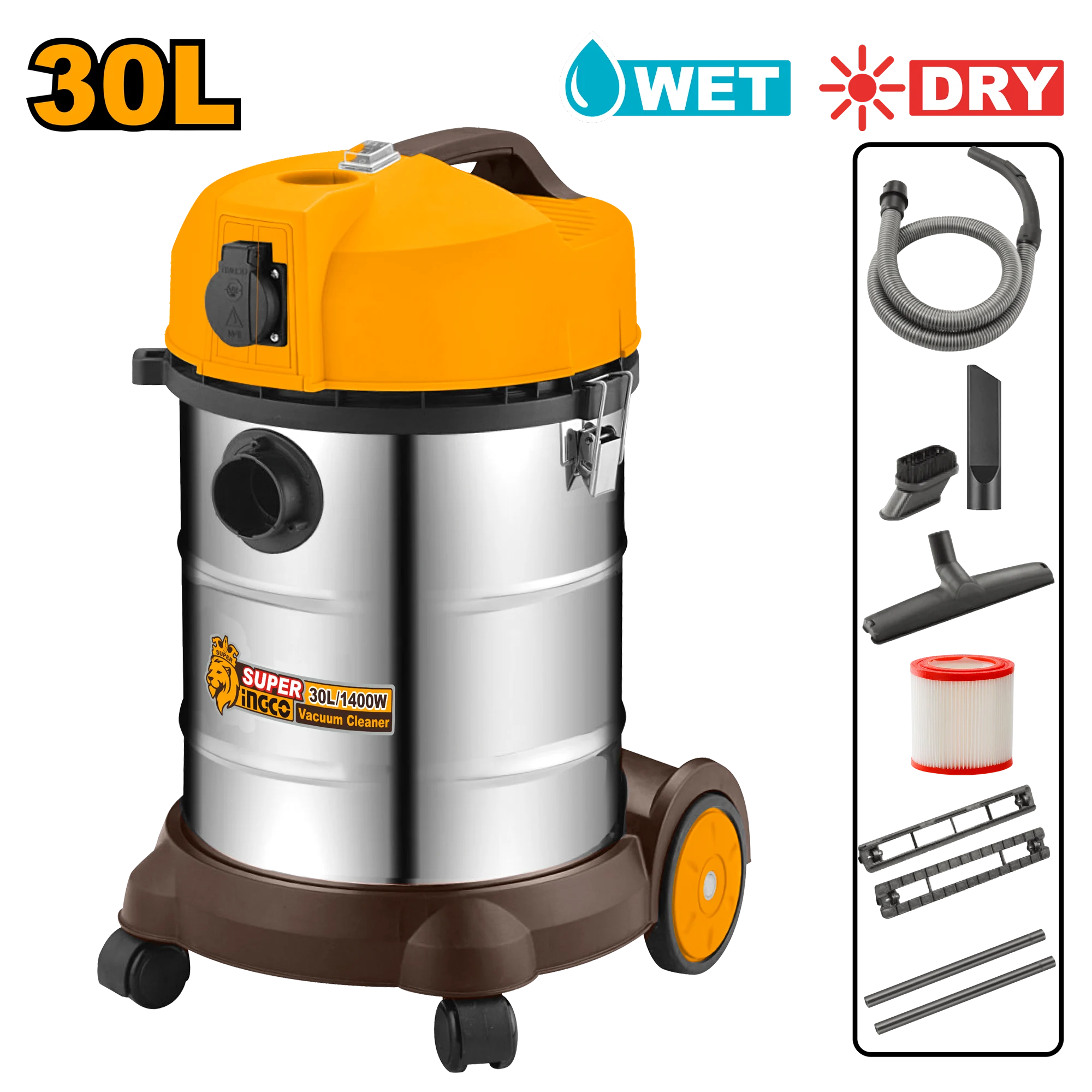 Aspirator universal 1400W 30L INDUSTRIAL INGCO VC14301