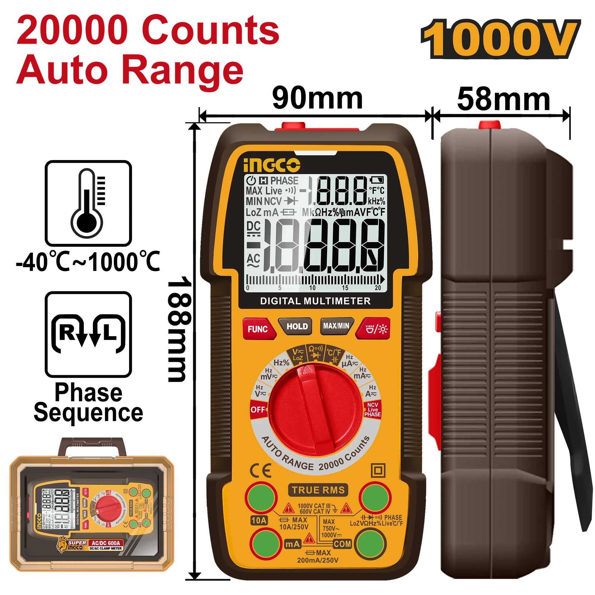 Multimetru INGCO DM410003