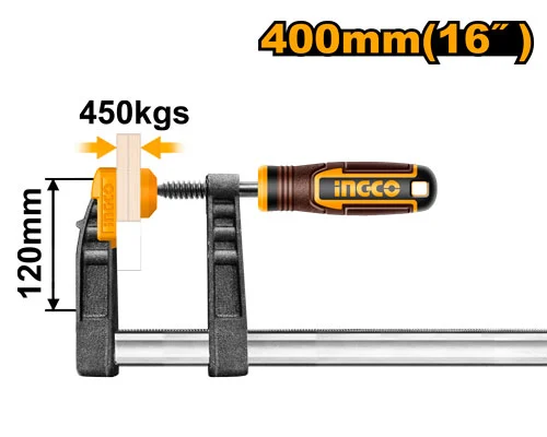 Струбцина столярная 120х400мм INDUSTRIAL INGCO HFC021204