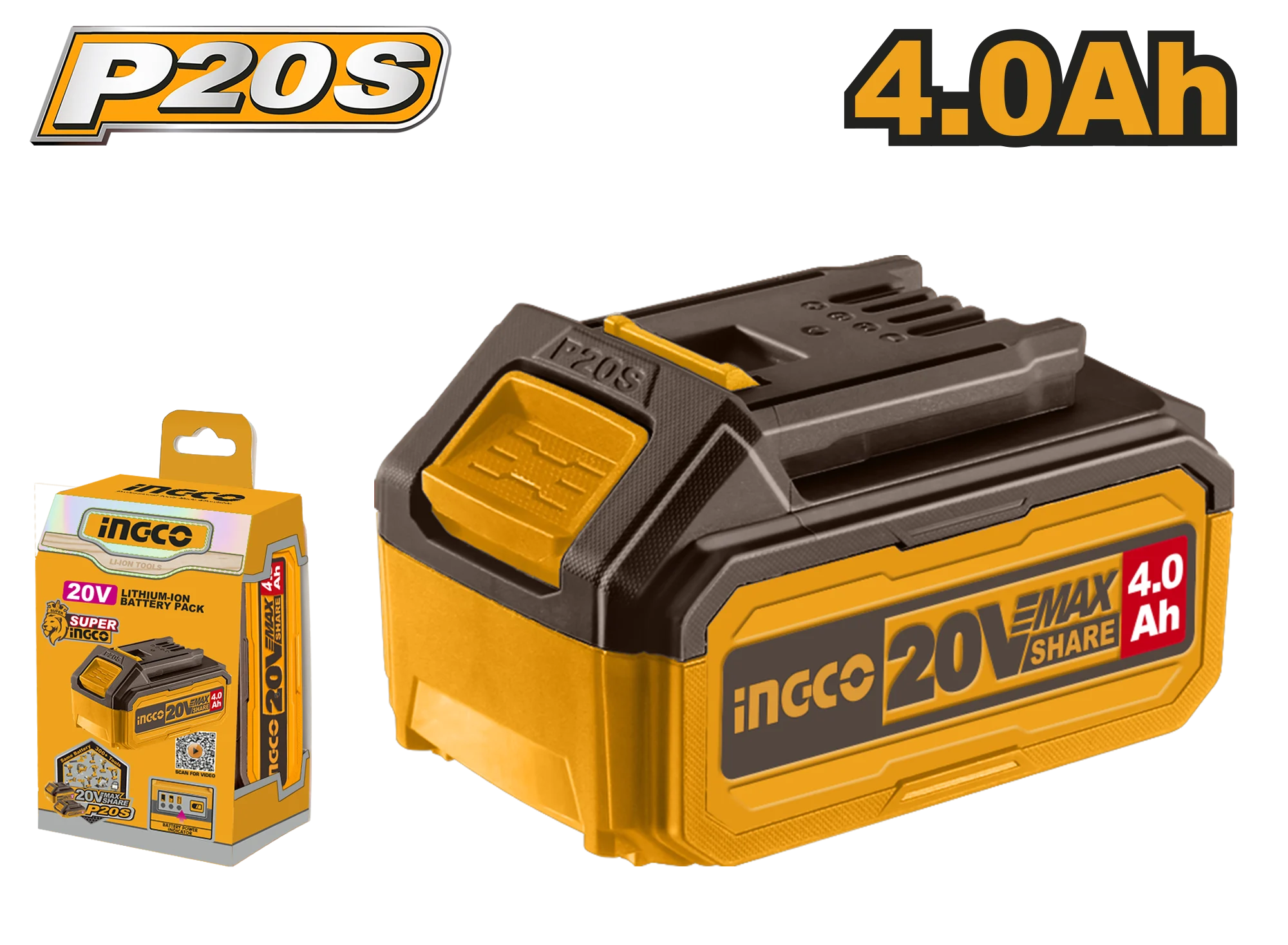Acumulator Li-ion INGCO FBLI20021 4.0 Ah 20V