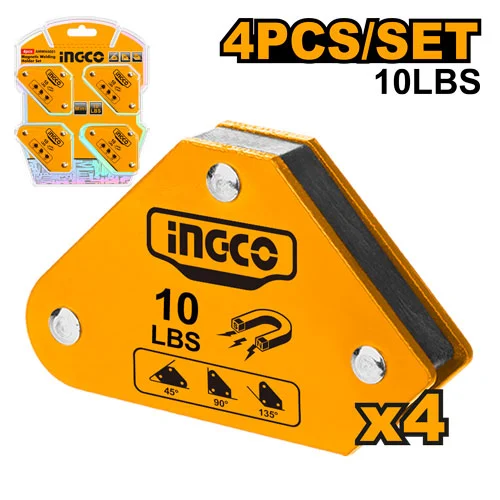 Dispozitiv magnetic pentru sudura set 4buc INGCO AMWH4001