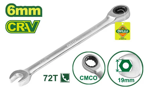 Cheie combinata cu clichet 6mm CR-V DYLLU DTSA5106