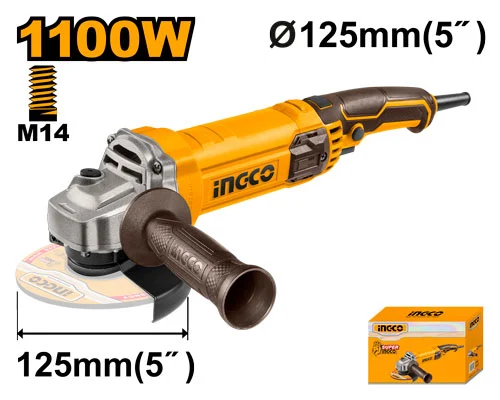 Углошлифмашина AG110038 125mm 1100W INGCO Углошлифмашина AG110038 125mm 1100W INGCO