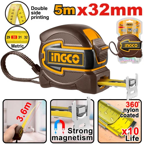 Рулетка 5м INDUSTRIAL INGCO HSMT80532M