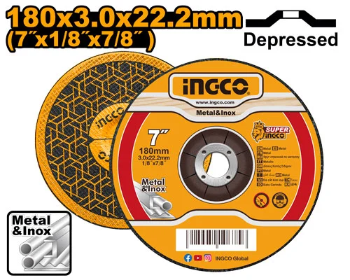 Диск по металу 180*3.0*22.2мм INGCO MCD301801
