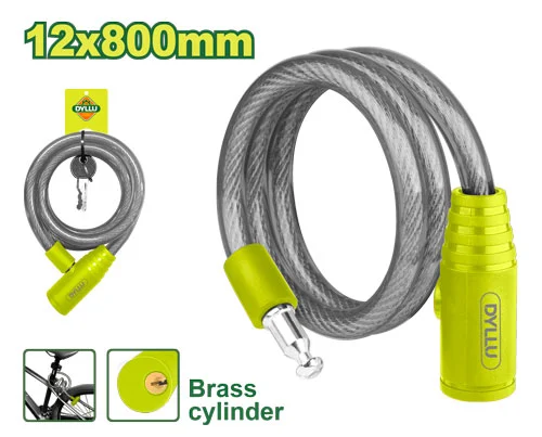 Lacat antifurt pentru bicicleta 12х800mm DYLLU DTBK1108