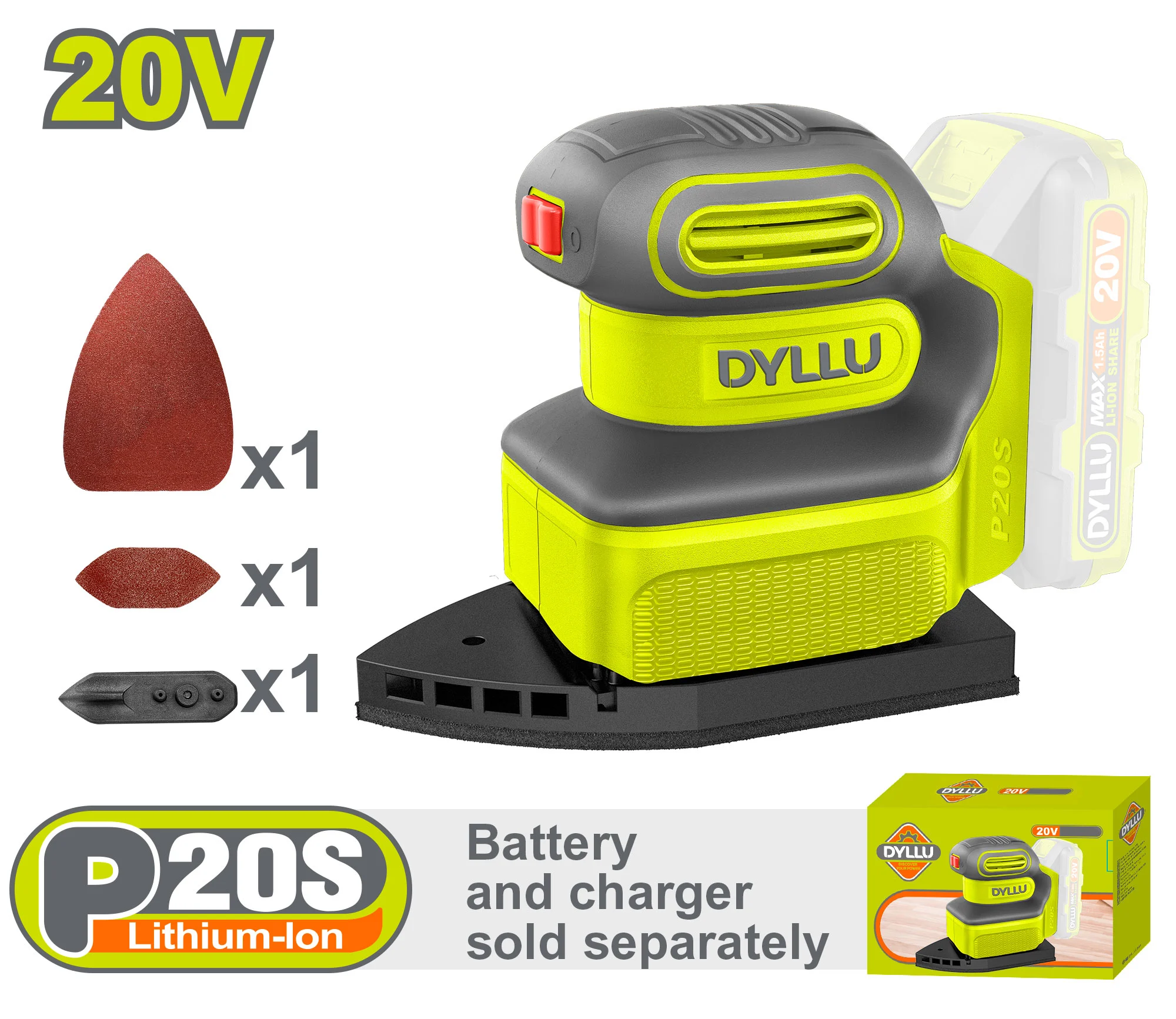 Masina de slefuit compatibila cu acumulator 20V DYLLU DTRAP5020