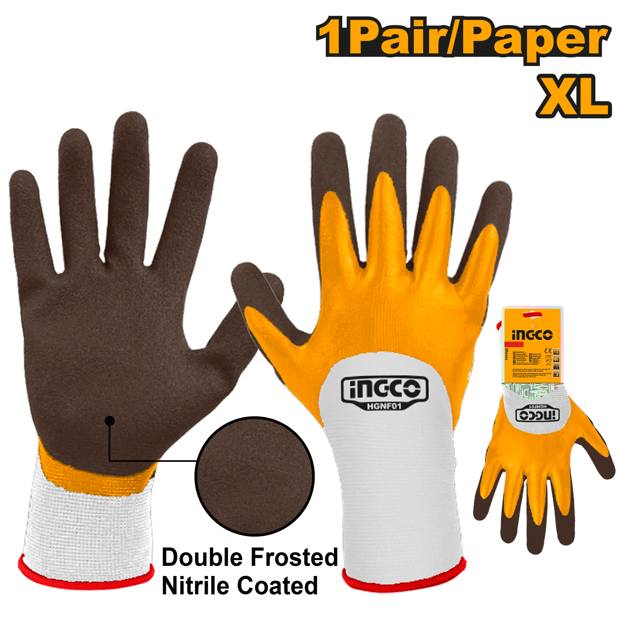 Manusi de nitril XL INGCO HGNF01