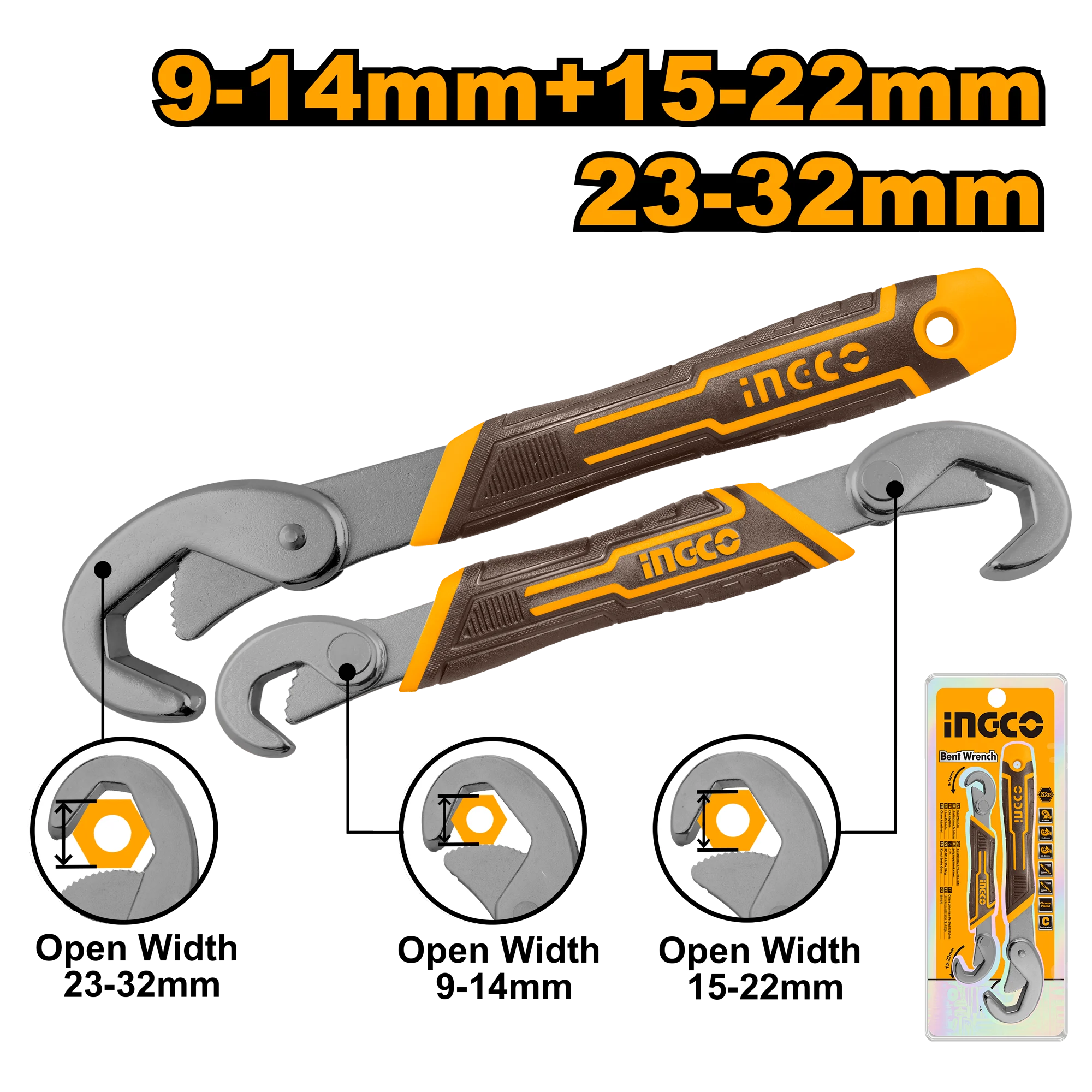 Set chei universale 2 buc INGCO HBWS09328