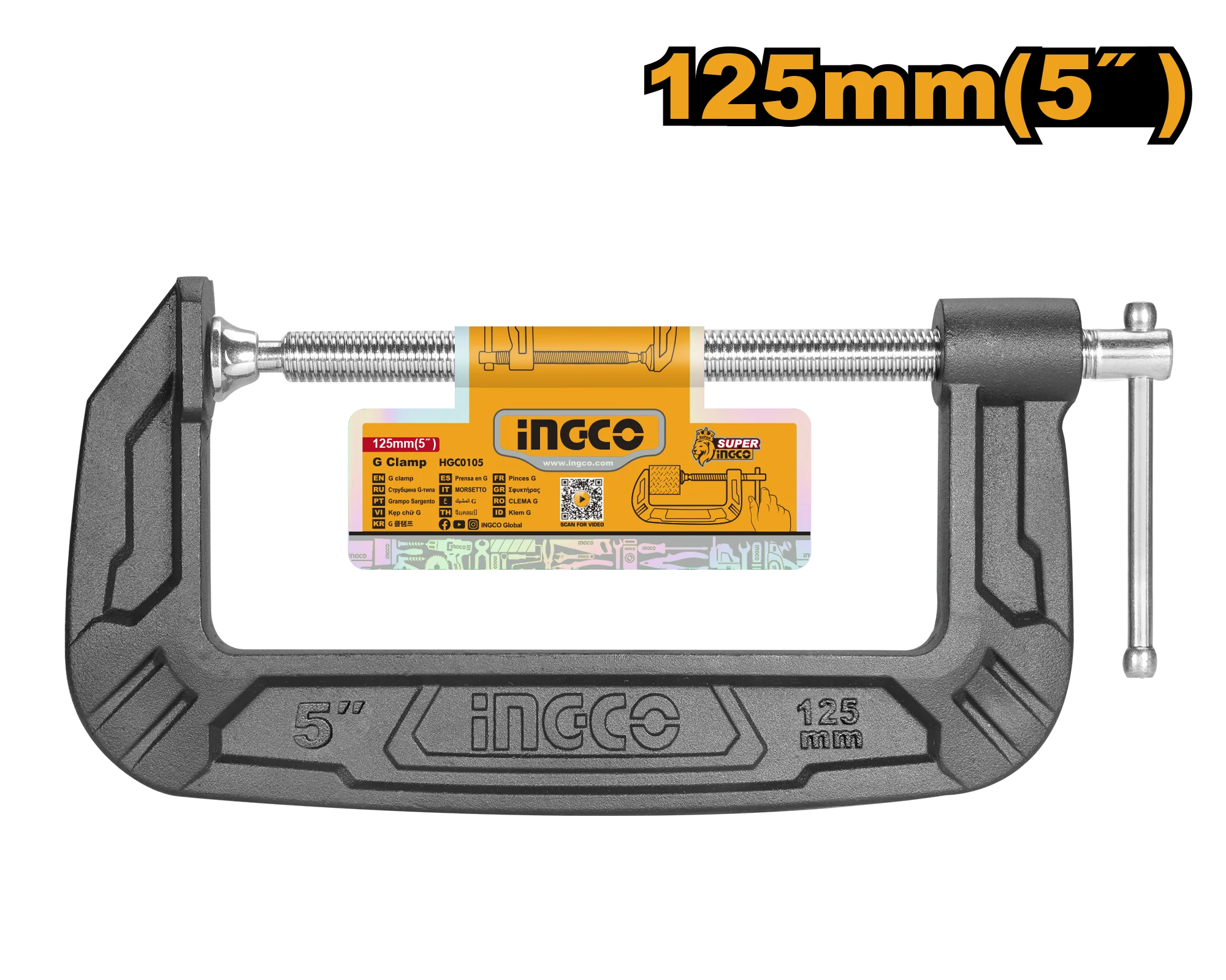 Menghina cu surub tip G 125mm INGCO HGC0105