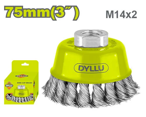 Щетка металлическая для шлифования M14 D 75мм DYLLU DTCE2401 Щетка металлическая для шлифования M14 D 75мм DYLLU DTCE2401
